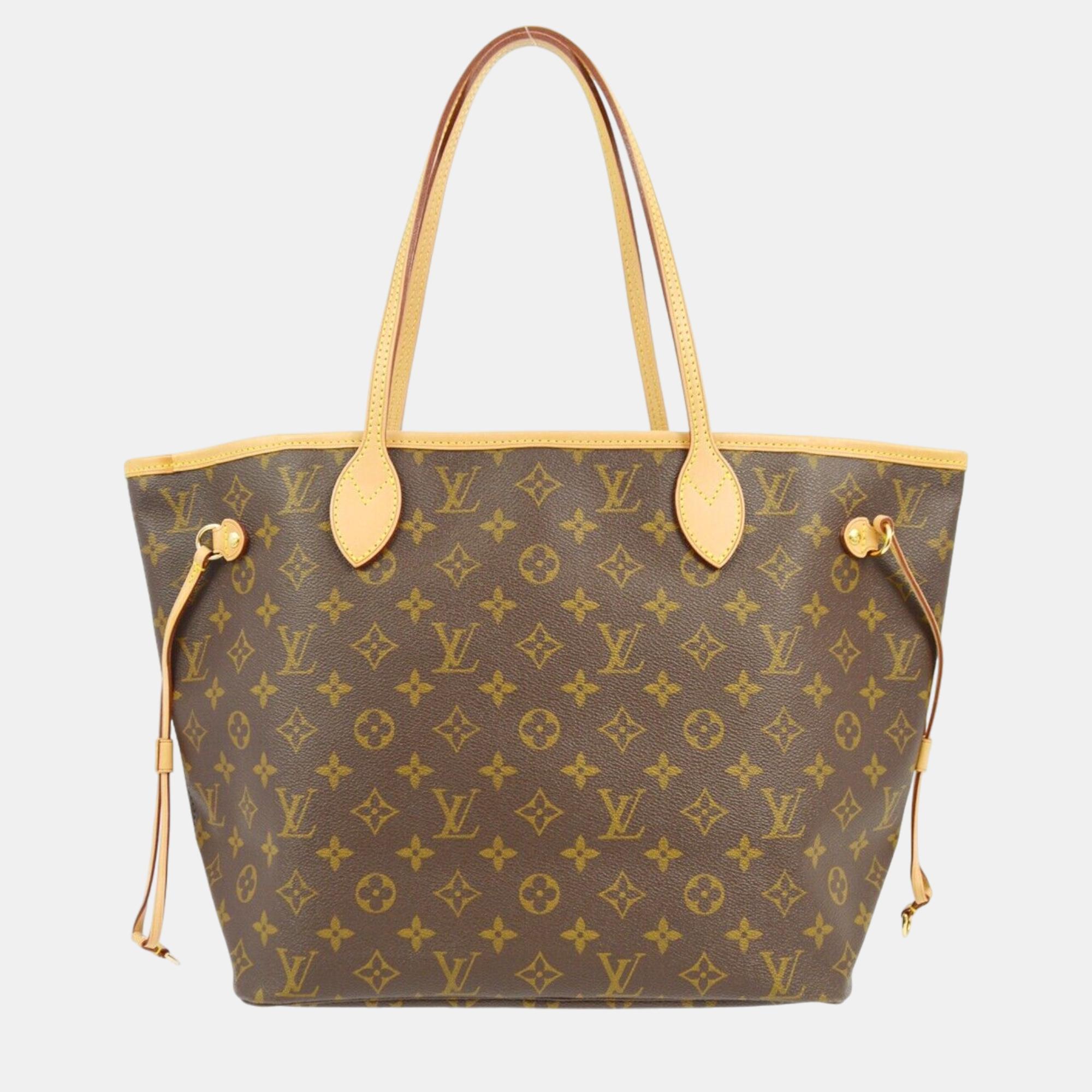 

Louis Vuitton Monogram Neverfull MM Shoulder Tote Bag, Brown