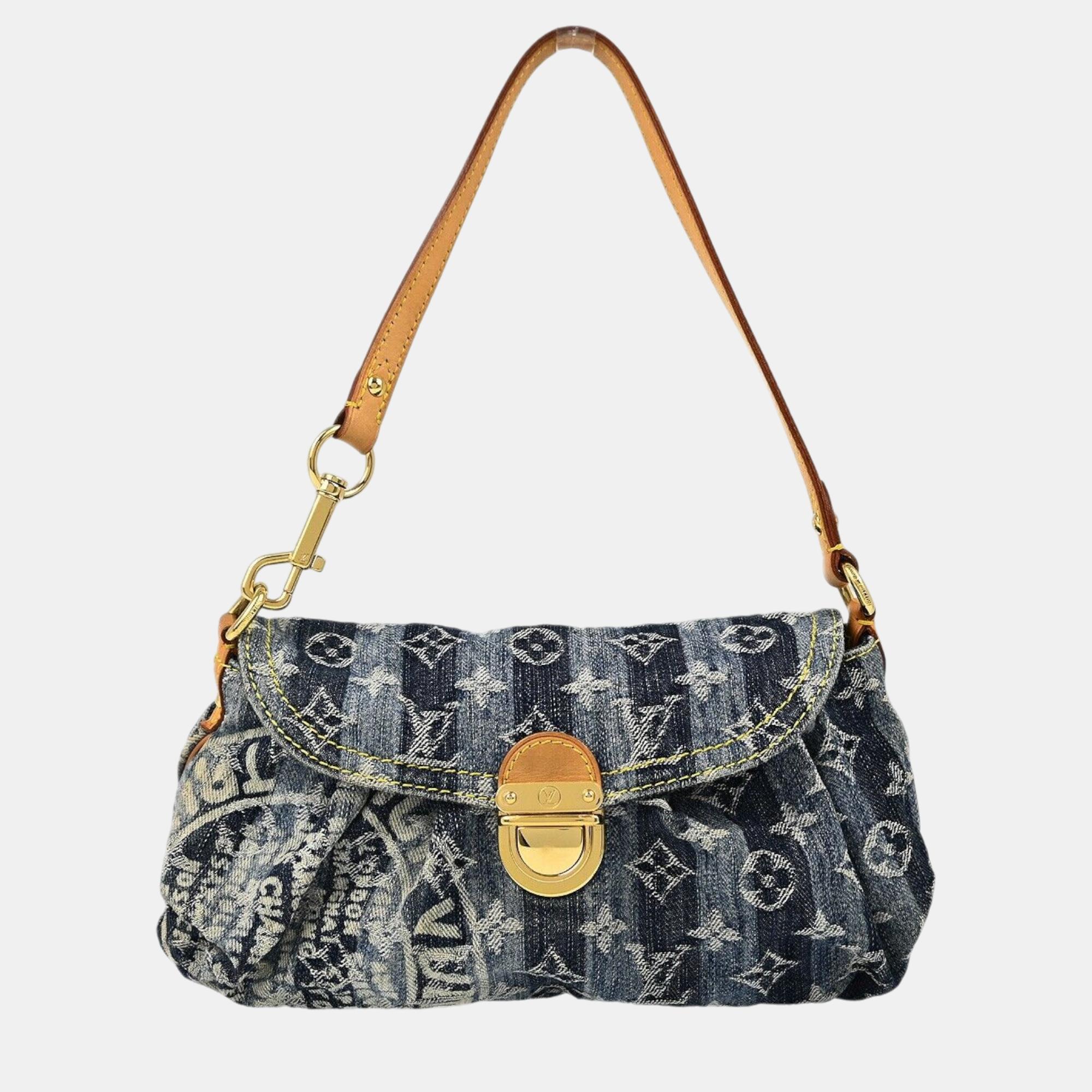 

Louis Vuitton Blue Monogram Denim Mini Pleaty Raye Handbag