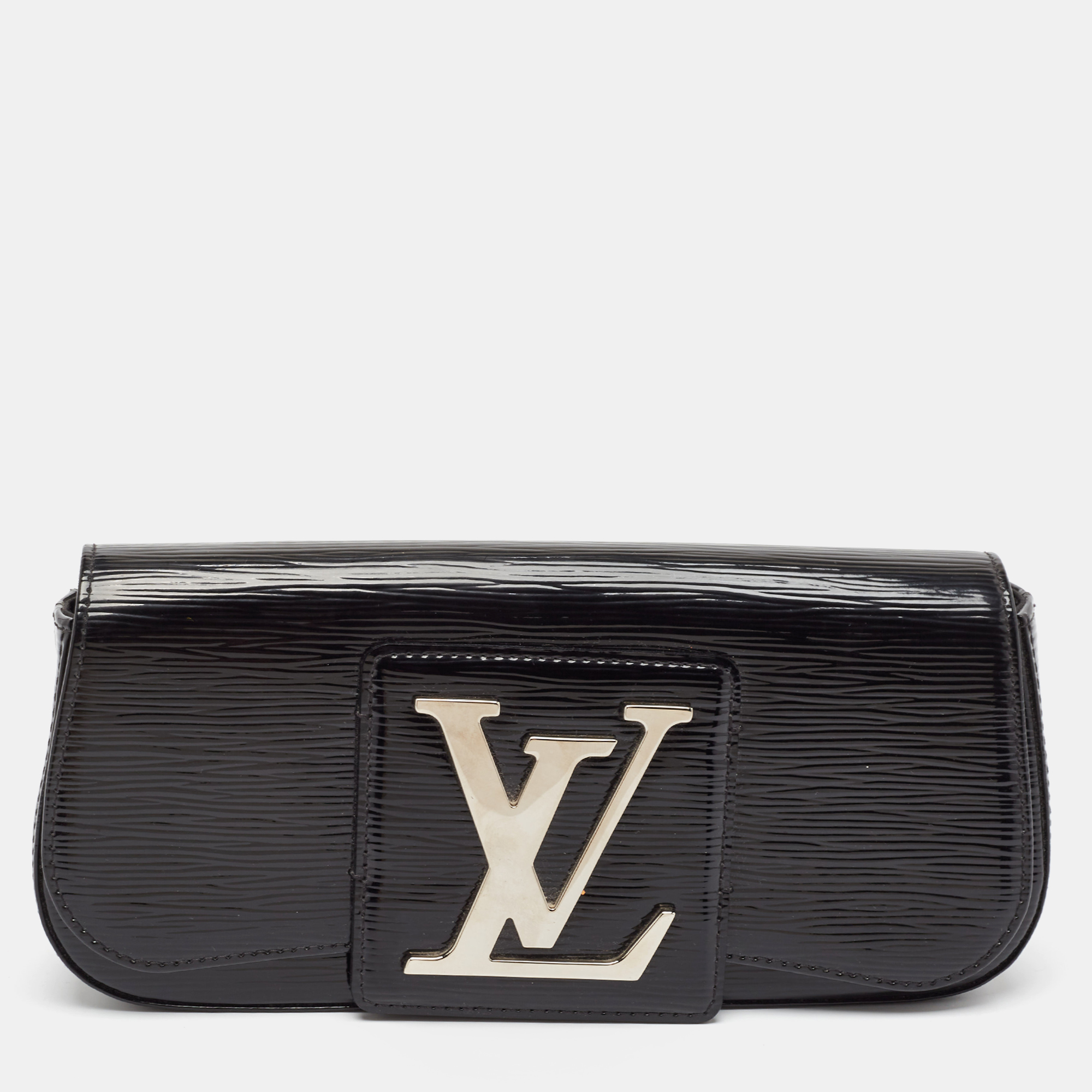 

Louis Vuitton Black Electric Epi Leather Sobe Clutch