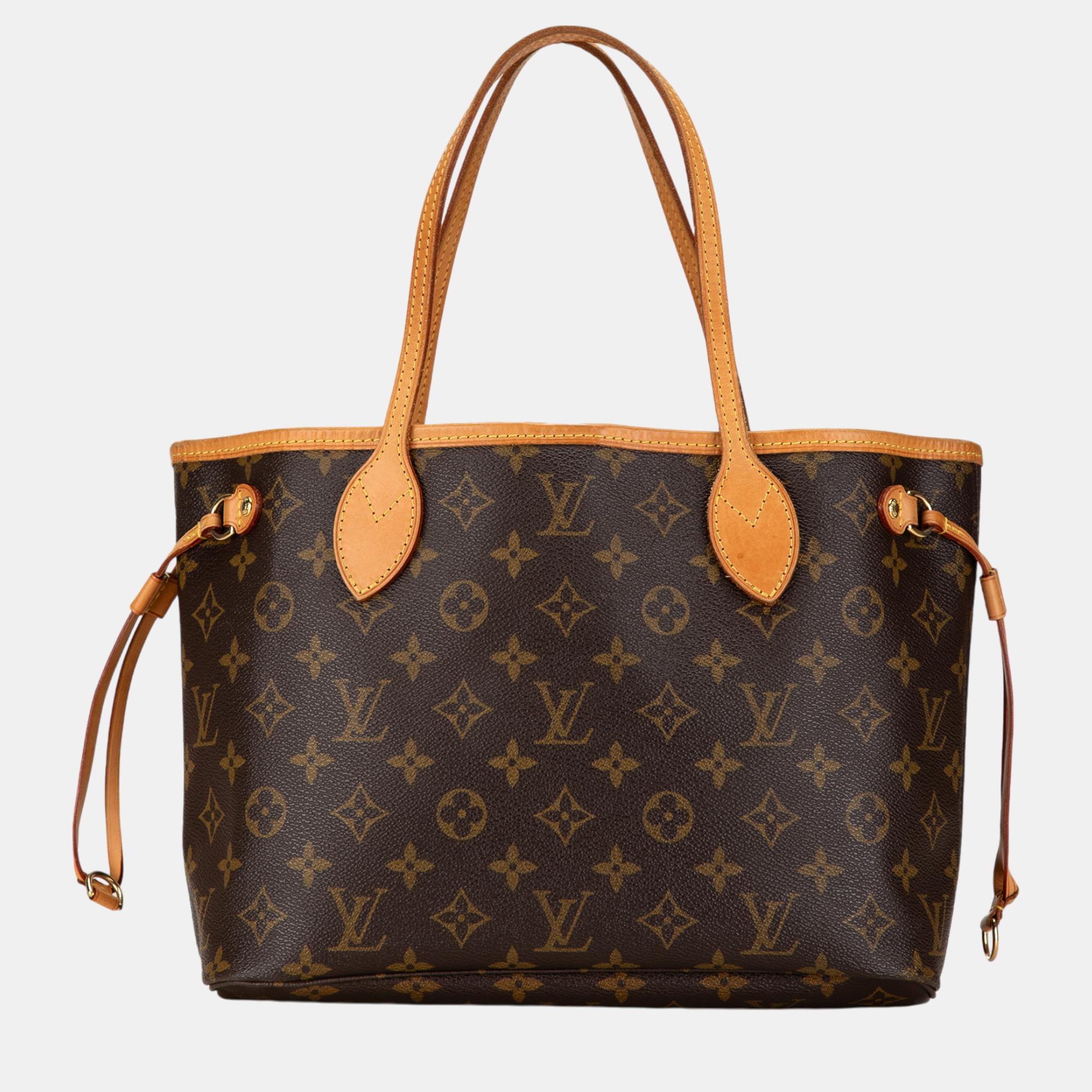 

Louis Vuitton Brown Monogram Neverfull PM