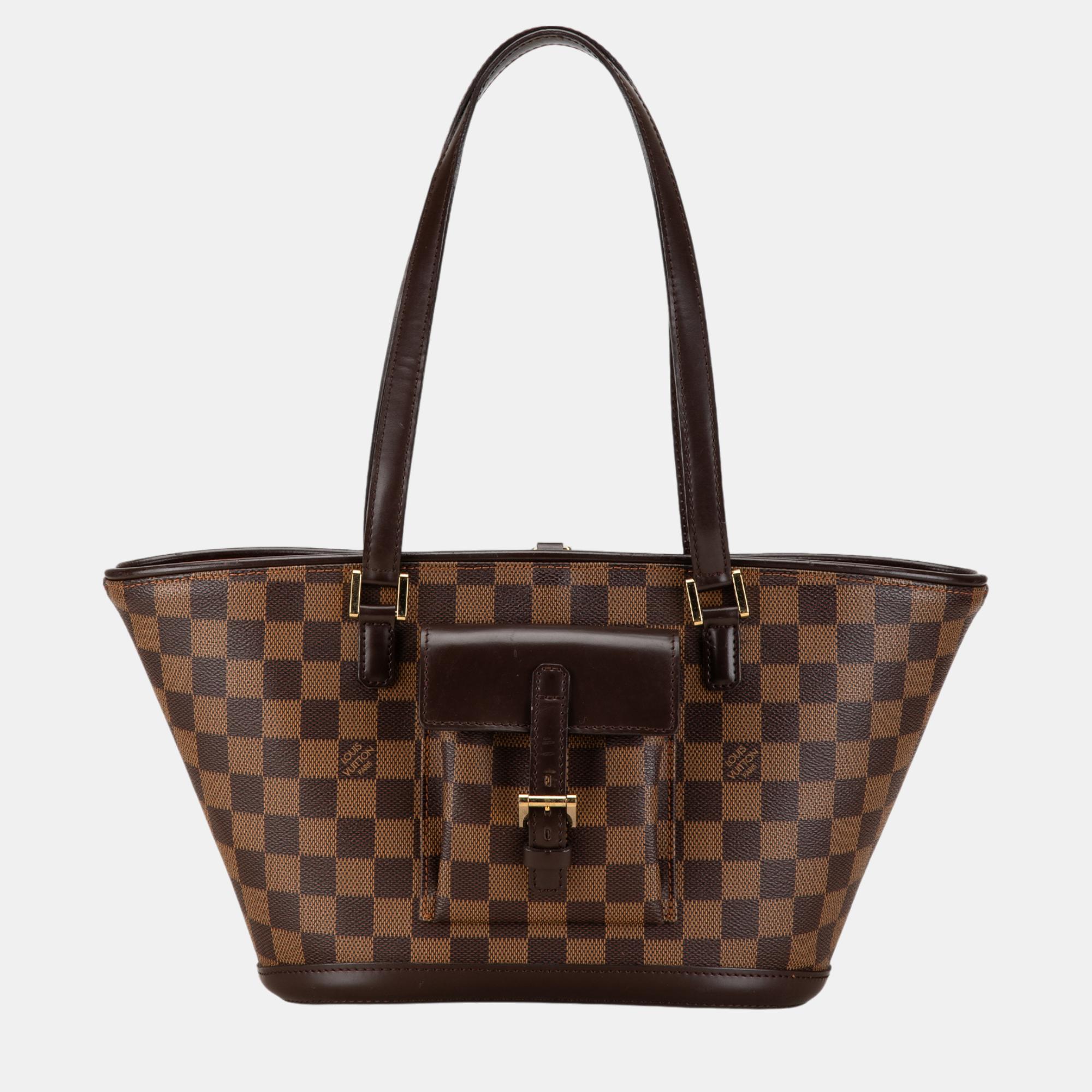 

Louis Vuitton Brown Damier Ebene Manosque PM