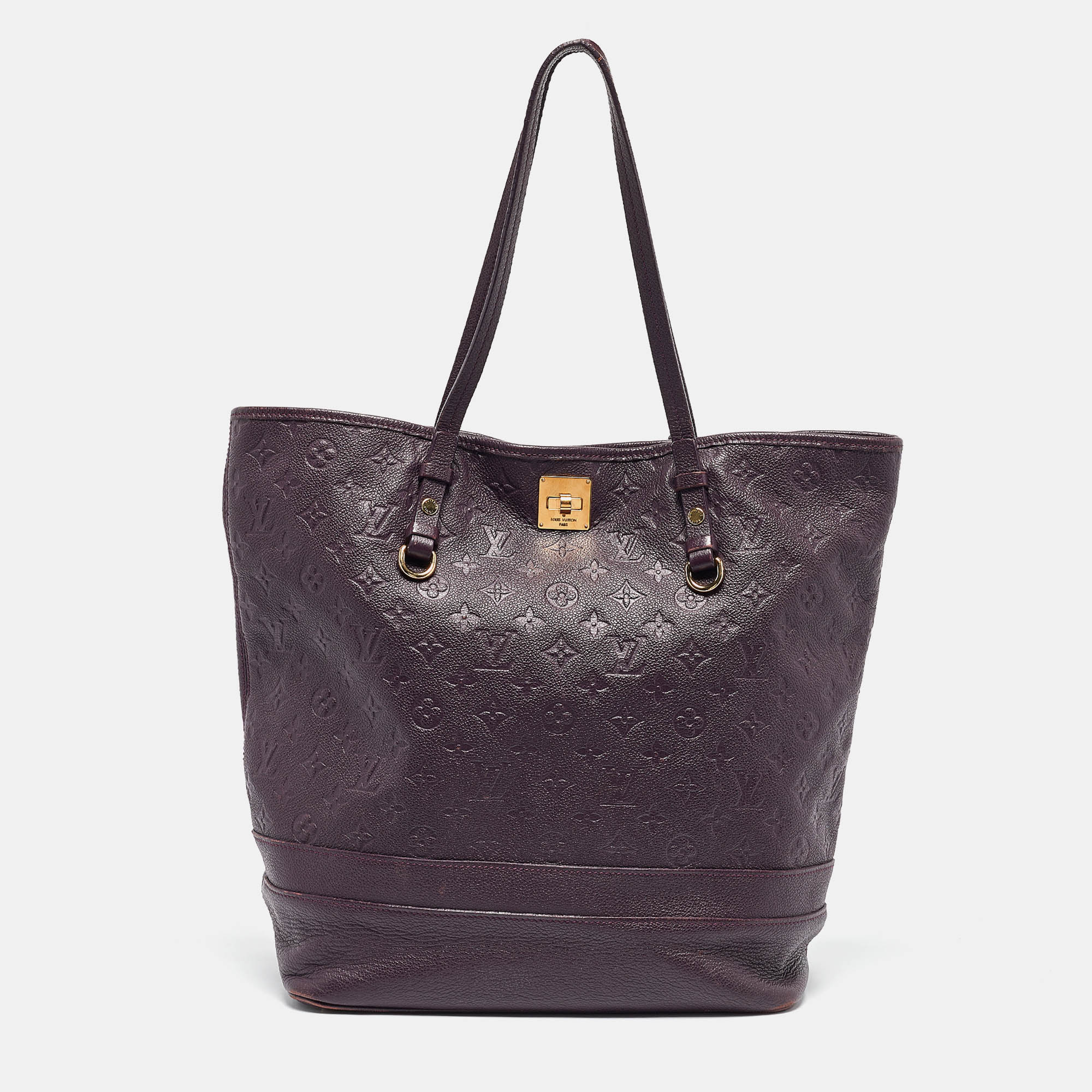 

Louis Vuitton Aube Monogram Empreinte Leather Citadine GM Bag, Purple