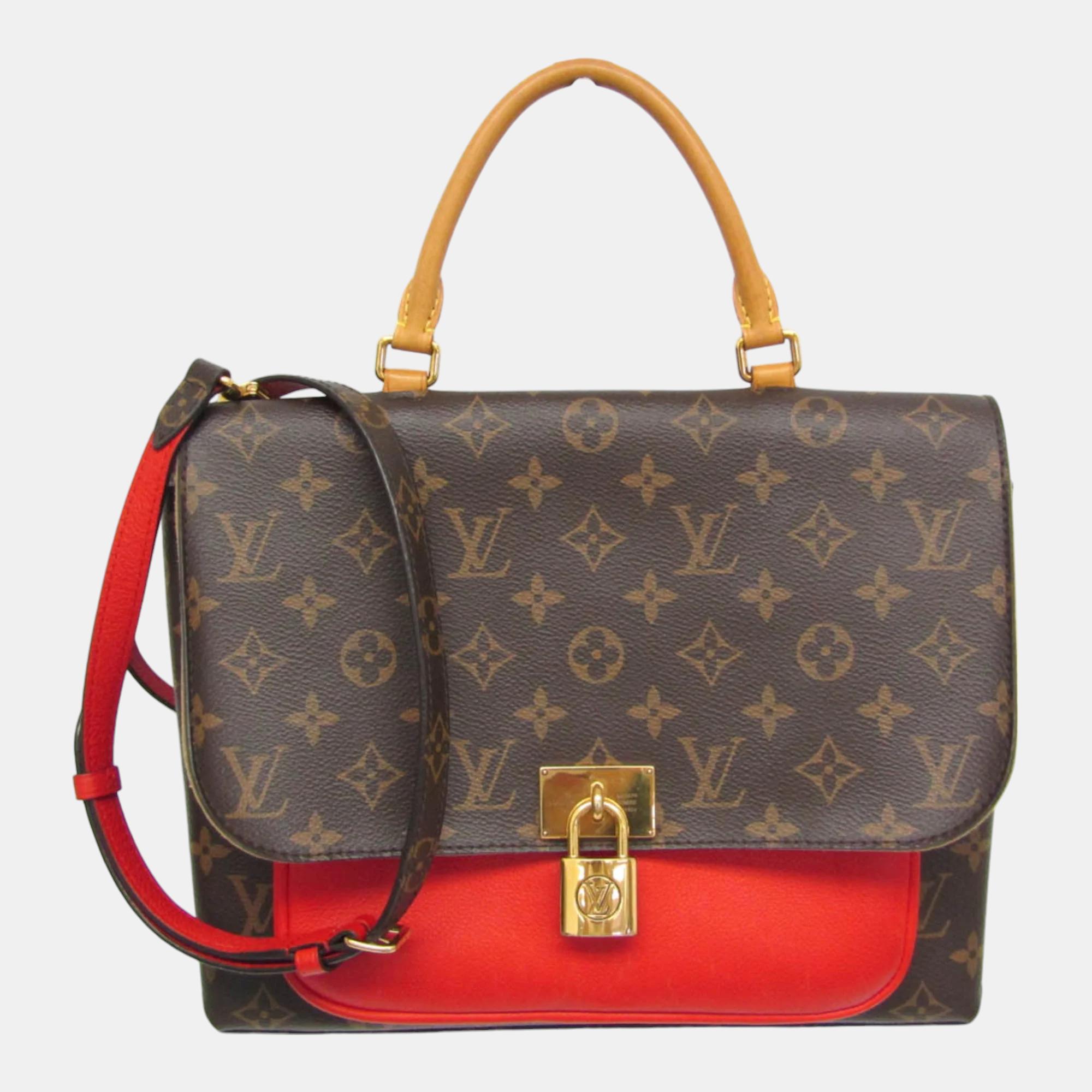 

Louis Vuitton Coquelicots Monogram Monogram Marignan Handbag, Brown