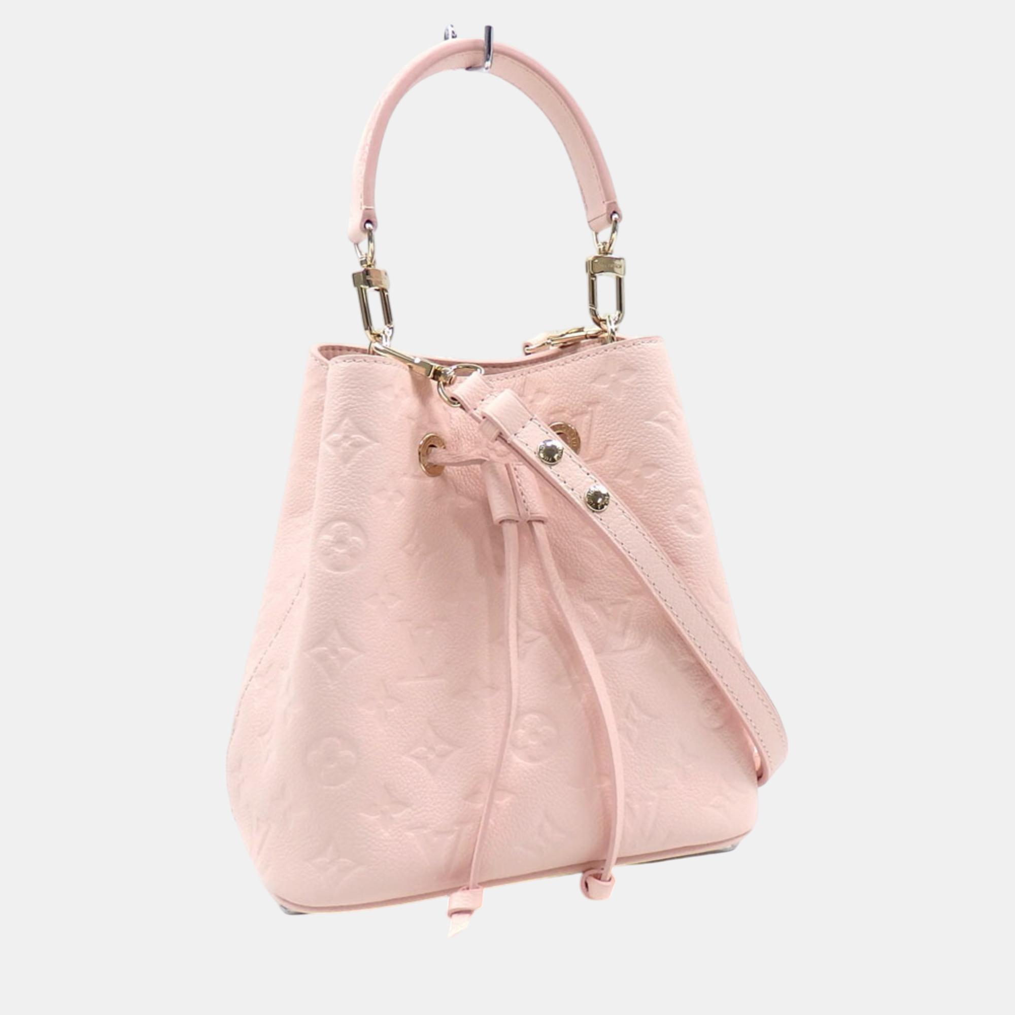 

Louis Vuitton Pink Opal Leather Monogram Empreinte NeoNoe BB bag