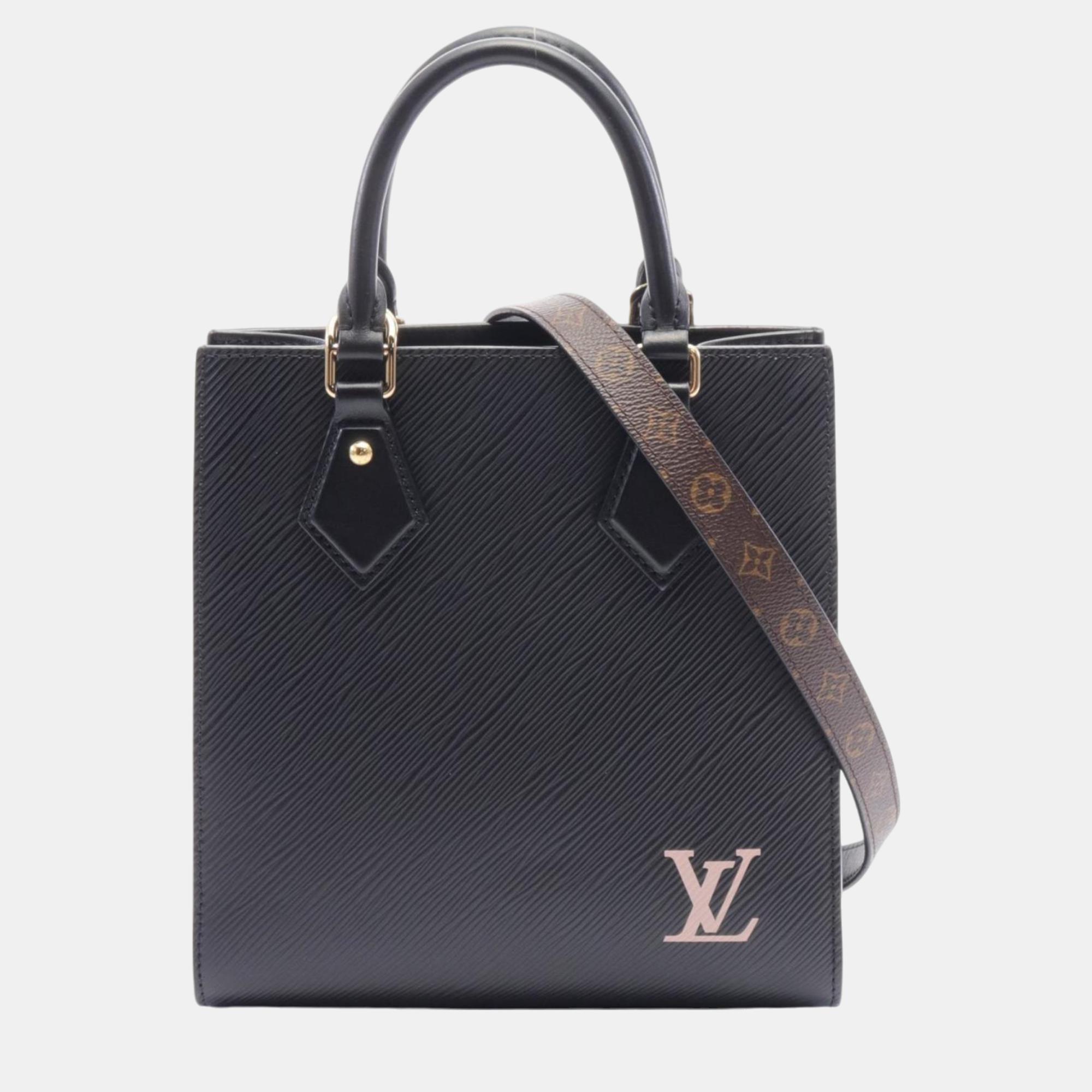 

Louis Vuitton Leather Epi Black Sac Plat BB Handbag