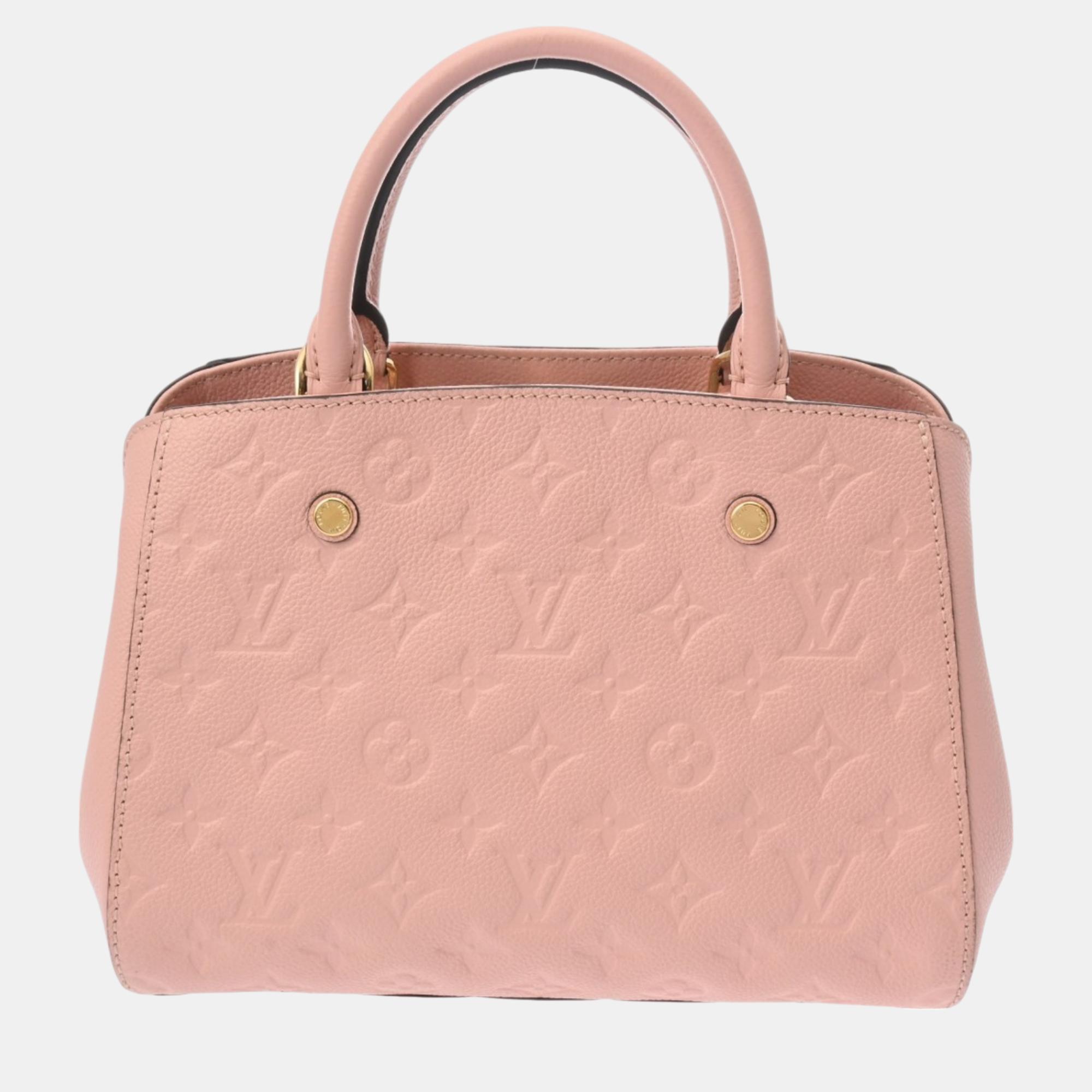 

Louis Vuitton Rose Poudre Leather Monogram Empreinte Montaigne BB Handbag, Pink