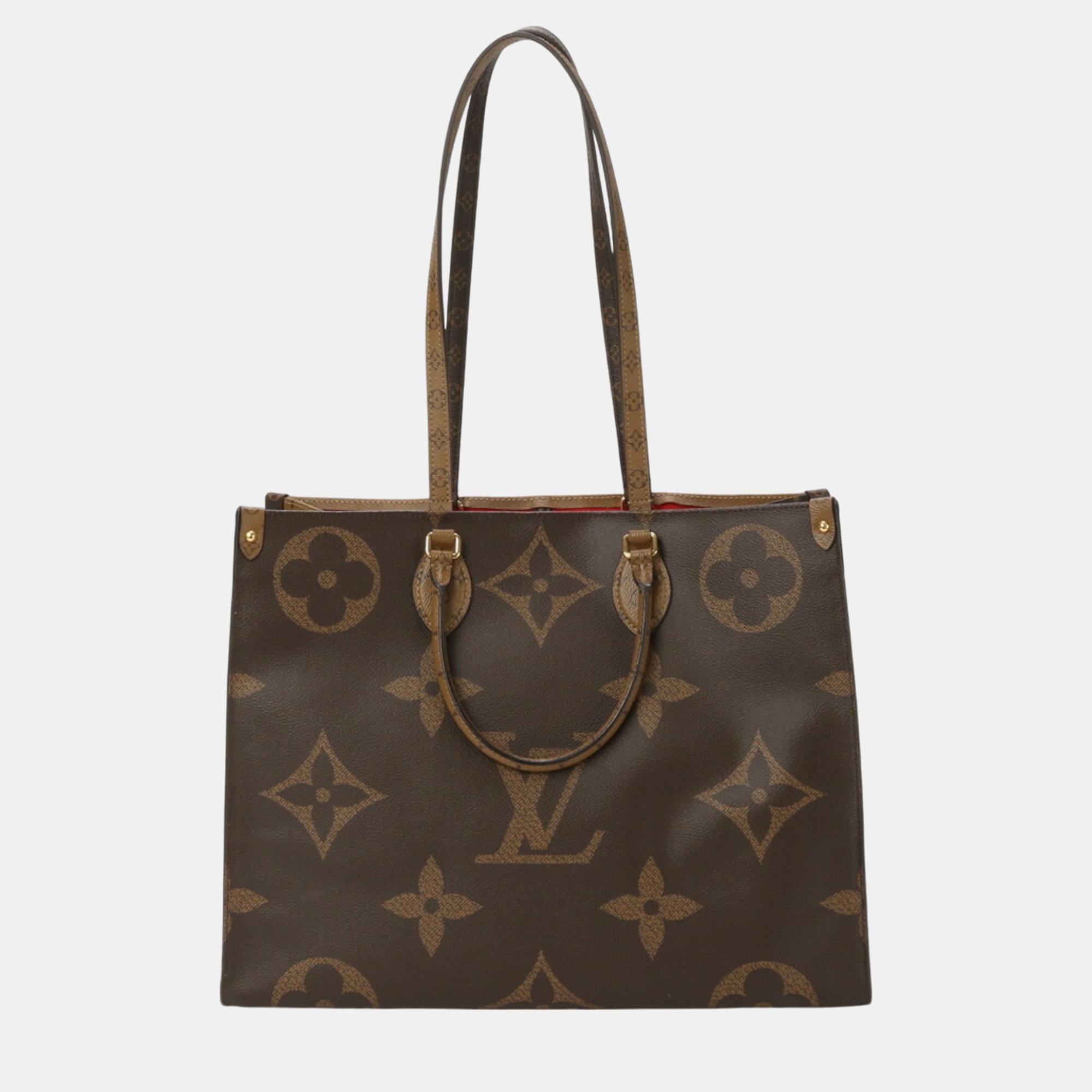 

Louis Vuitton Brown Monogram Giant Reverse On-the-Go GM