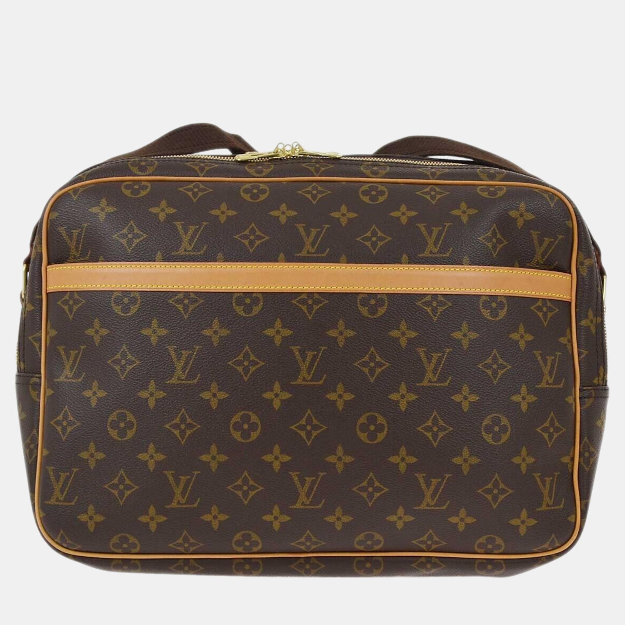 

Louis Vuitton Monogram Reporter GM Shoulder Bag, Brown