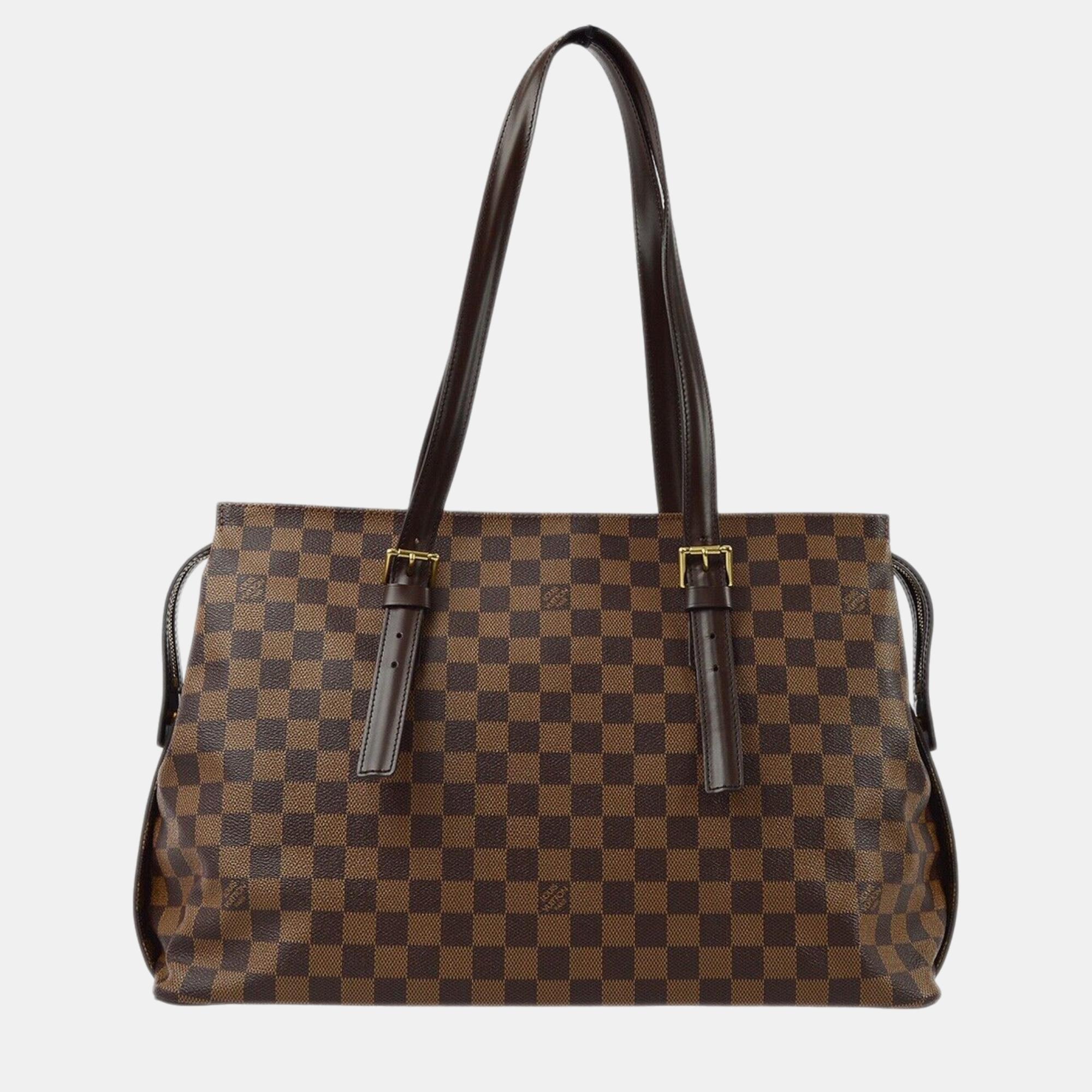 

Louis Vuitton Damier Chelsea Shoulder Tote Bag, Brown