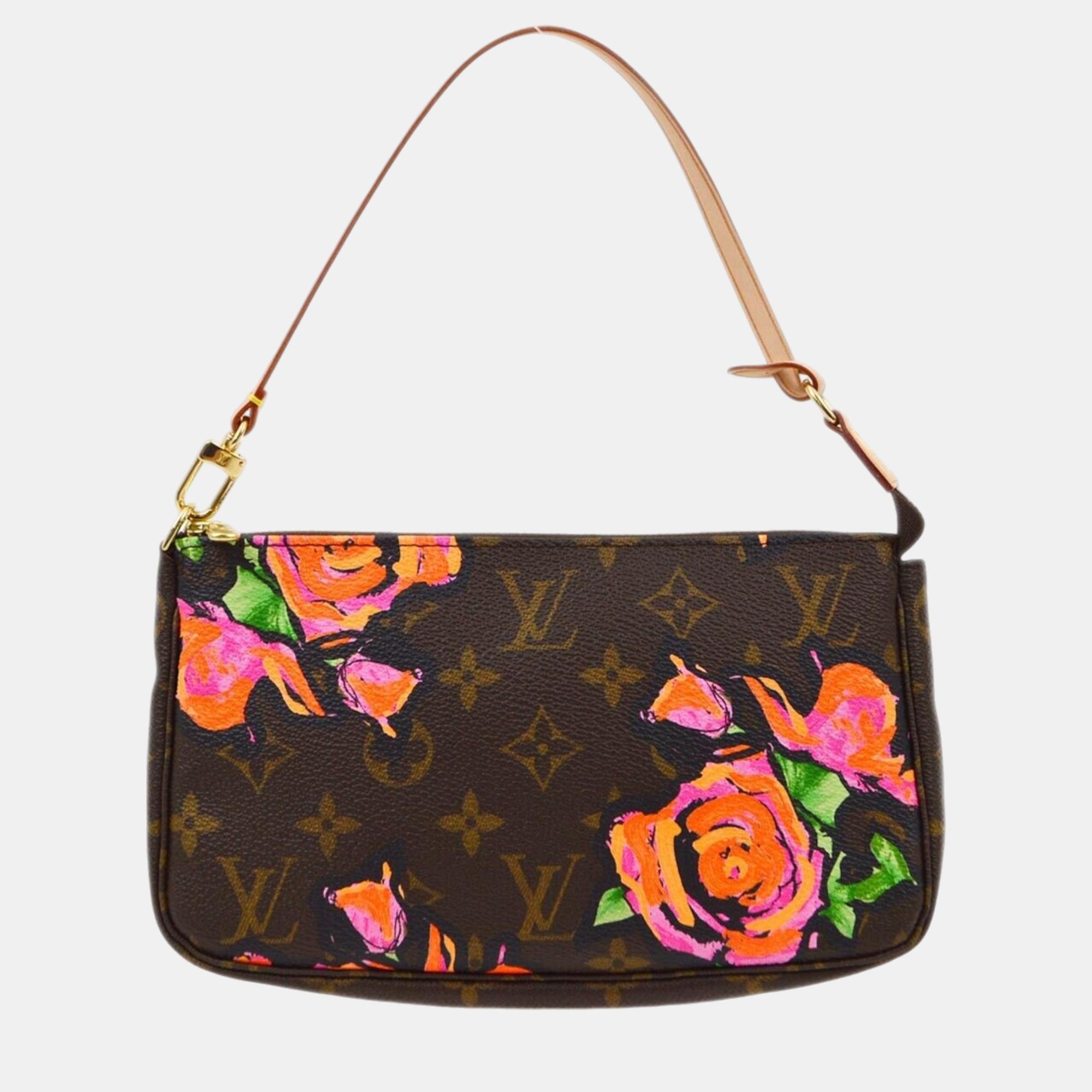 

Louis Vuitton Monogram Rose Pochette Accessoires Handbag, Brown