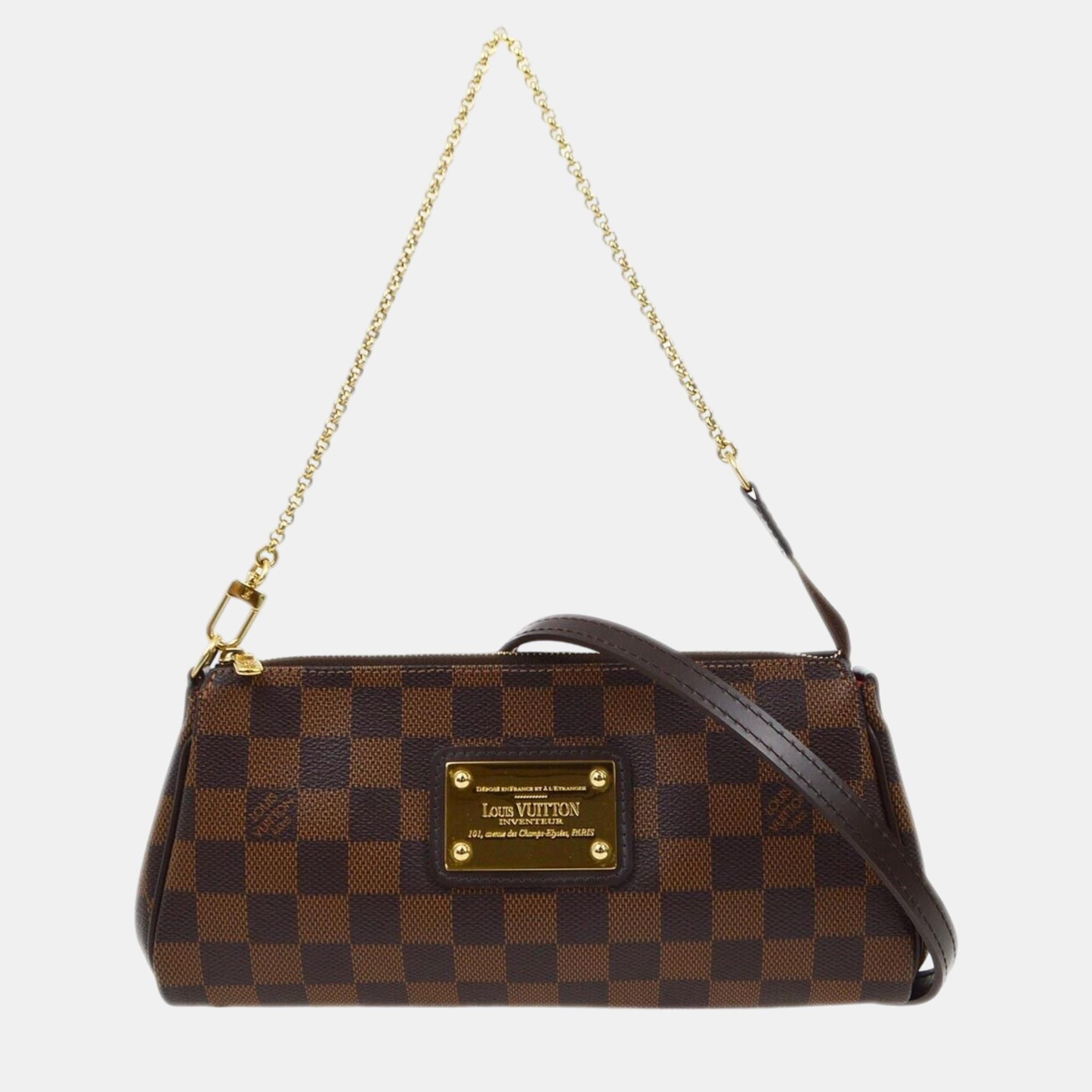 

Louis Vuitton Damier Eva Chain Handbag, Brown