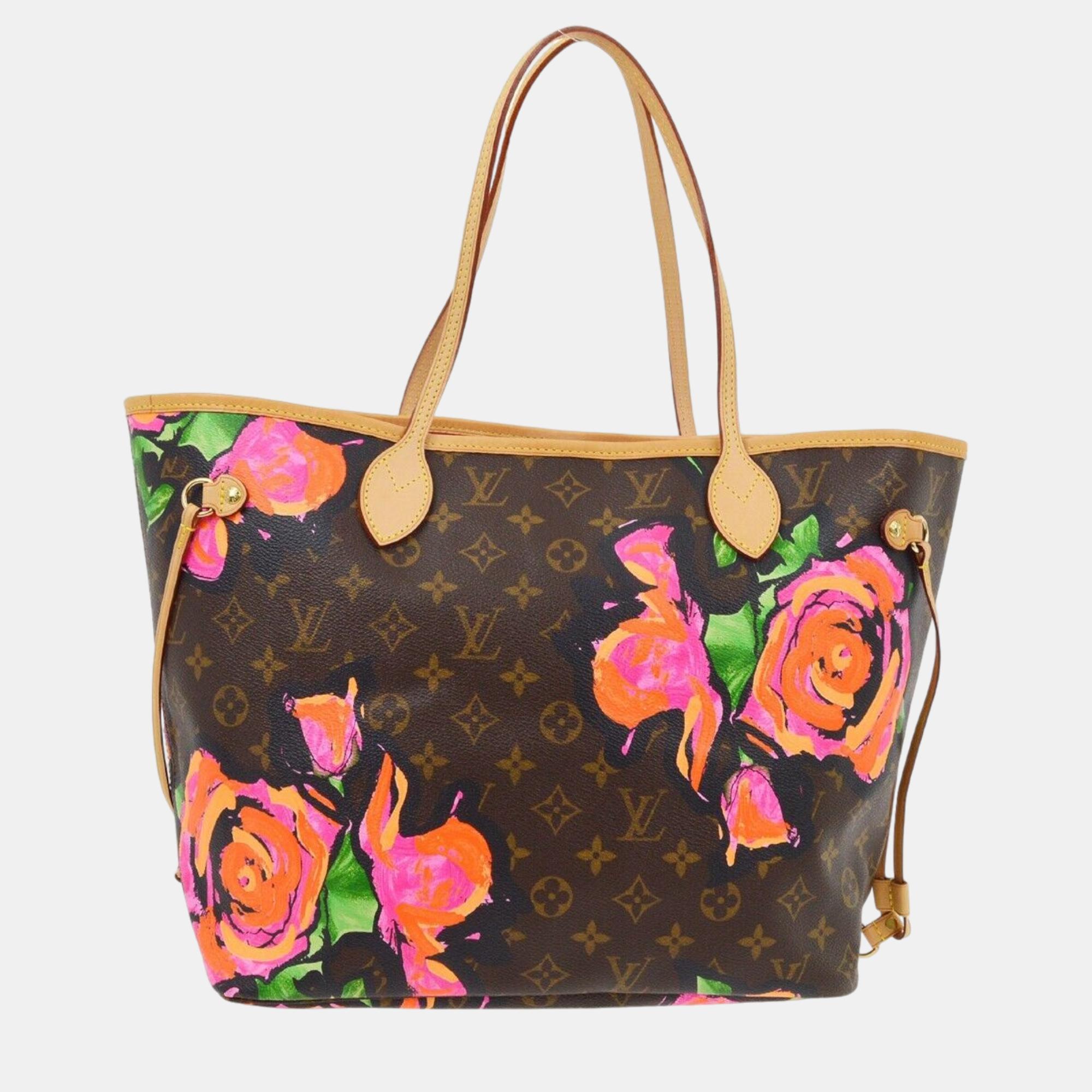 

Louis Vuitton Monogram Rose Neverfull MM Tote Bag, Brown