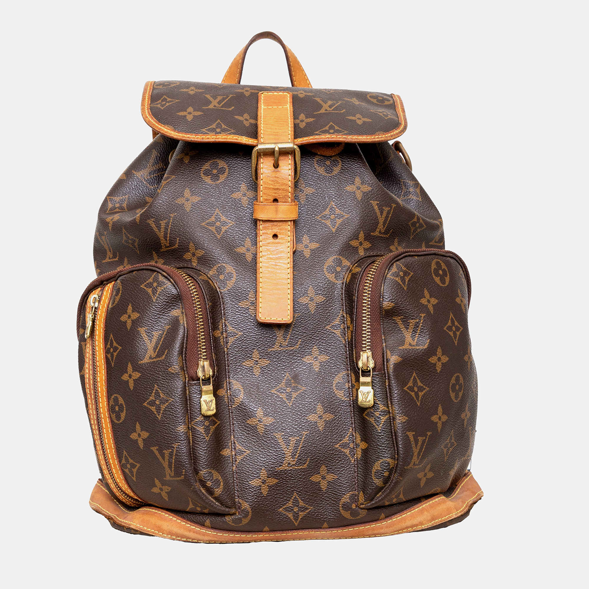 Pre-owned Louis Vuitton Vintage Monogram Bosphore Backpack In Brown