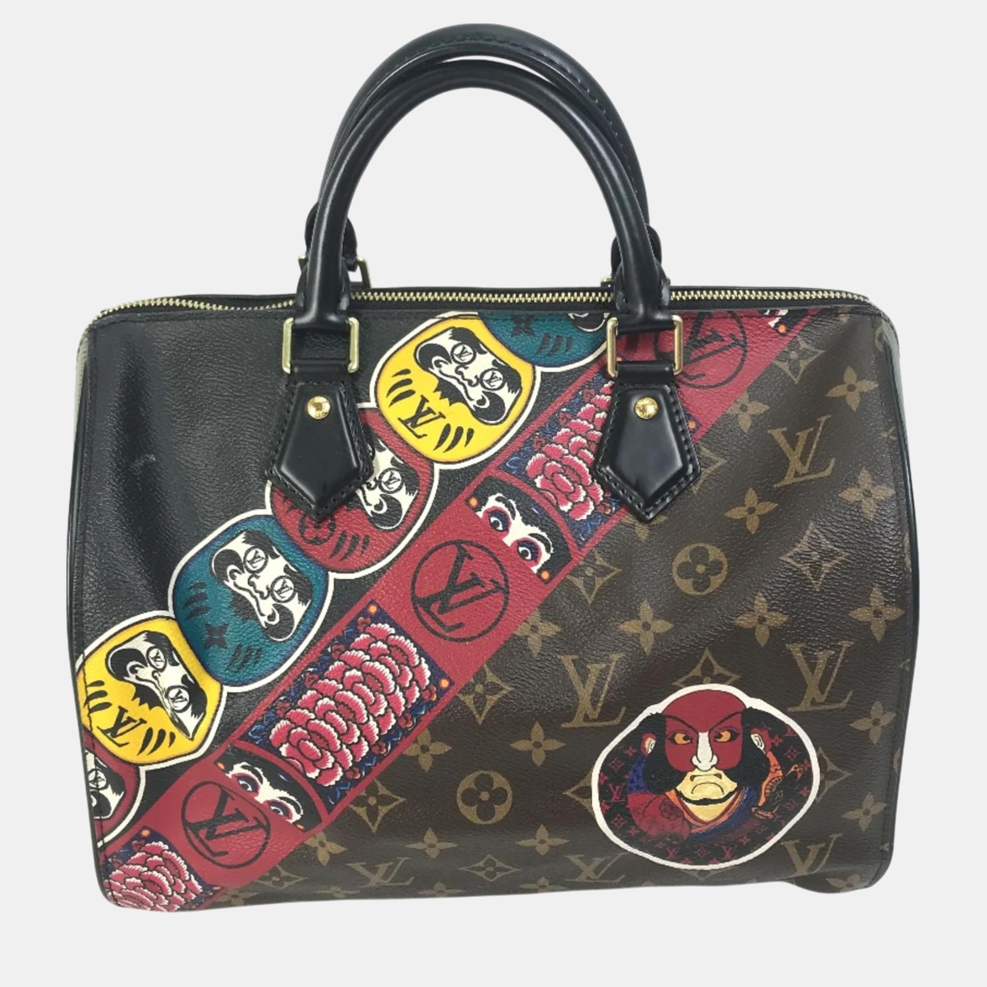 

Louis Vuitton Brown Monogram Kansai Yamamoto Daruma Kabuki Mini Duffle Bag