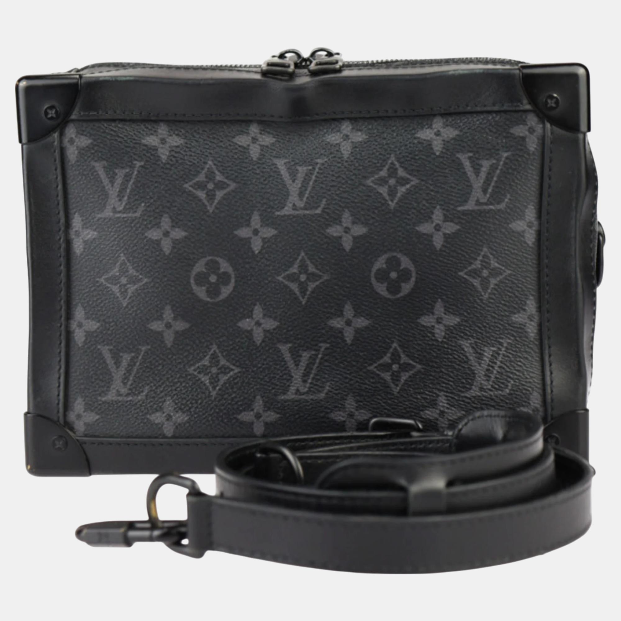 

Louis Vuitton Black Monogram Eclipse Leather Soft Trunk Shoulder Bag