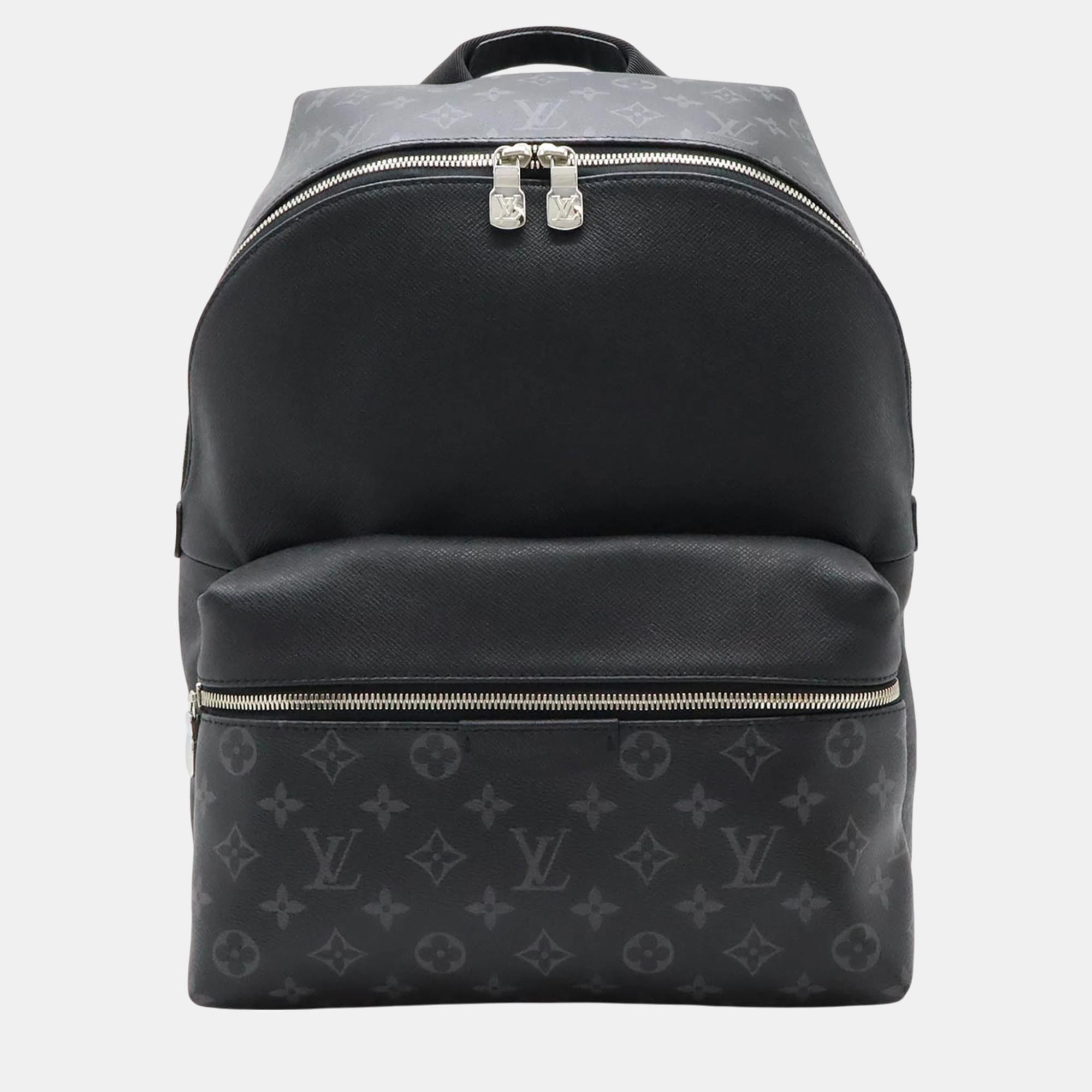 

Louis Vuitton Monogram Eclipse Taiga Discovery Backpack, Black