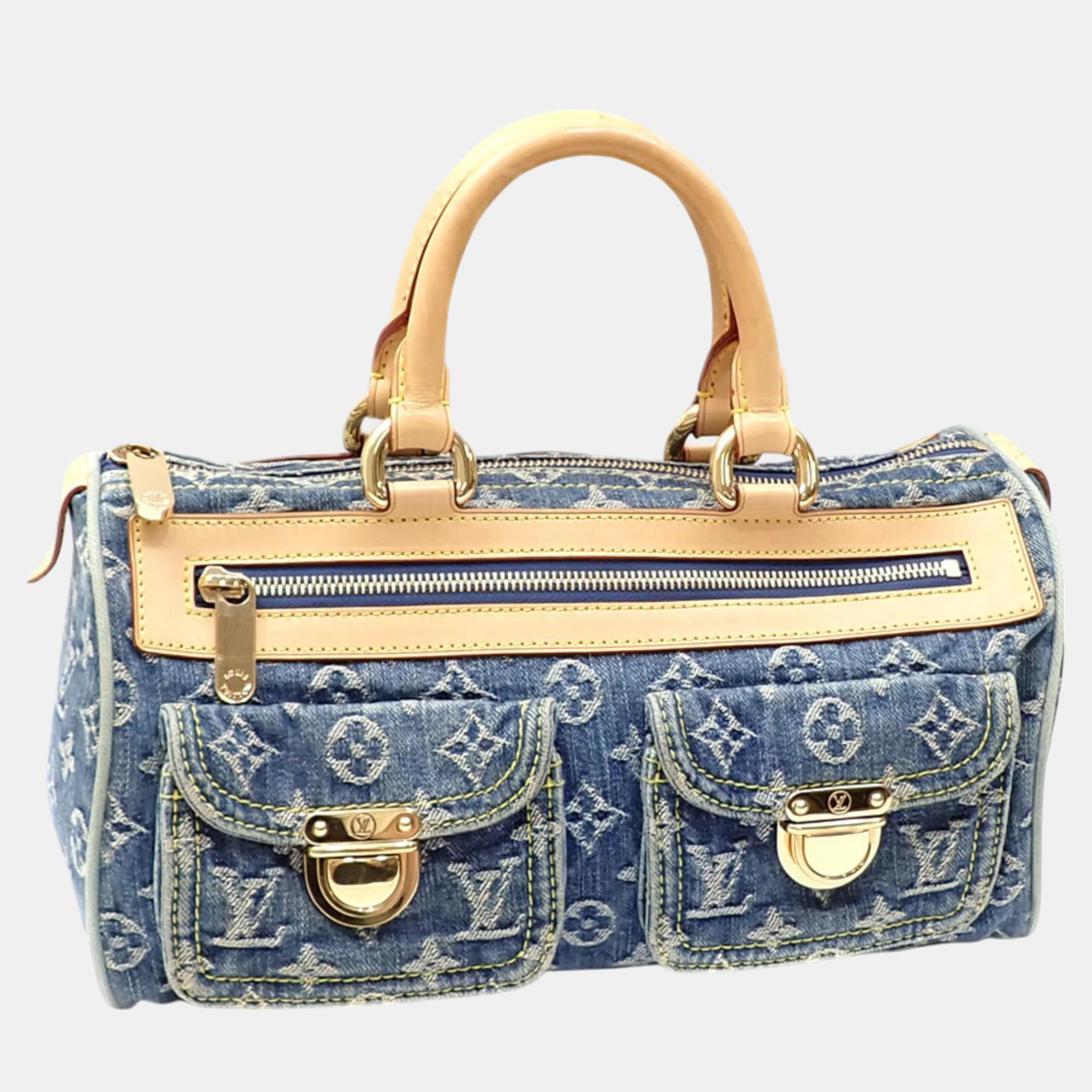 

Louis Vuitton Blue Boston Monogram Denim Neo Speedy Handbag