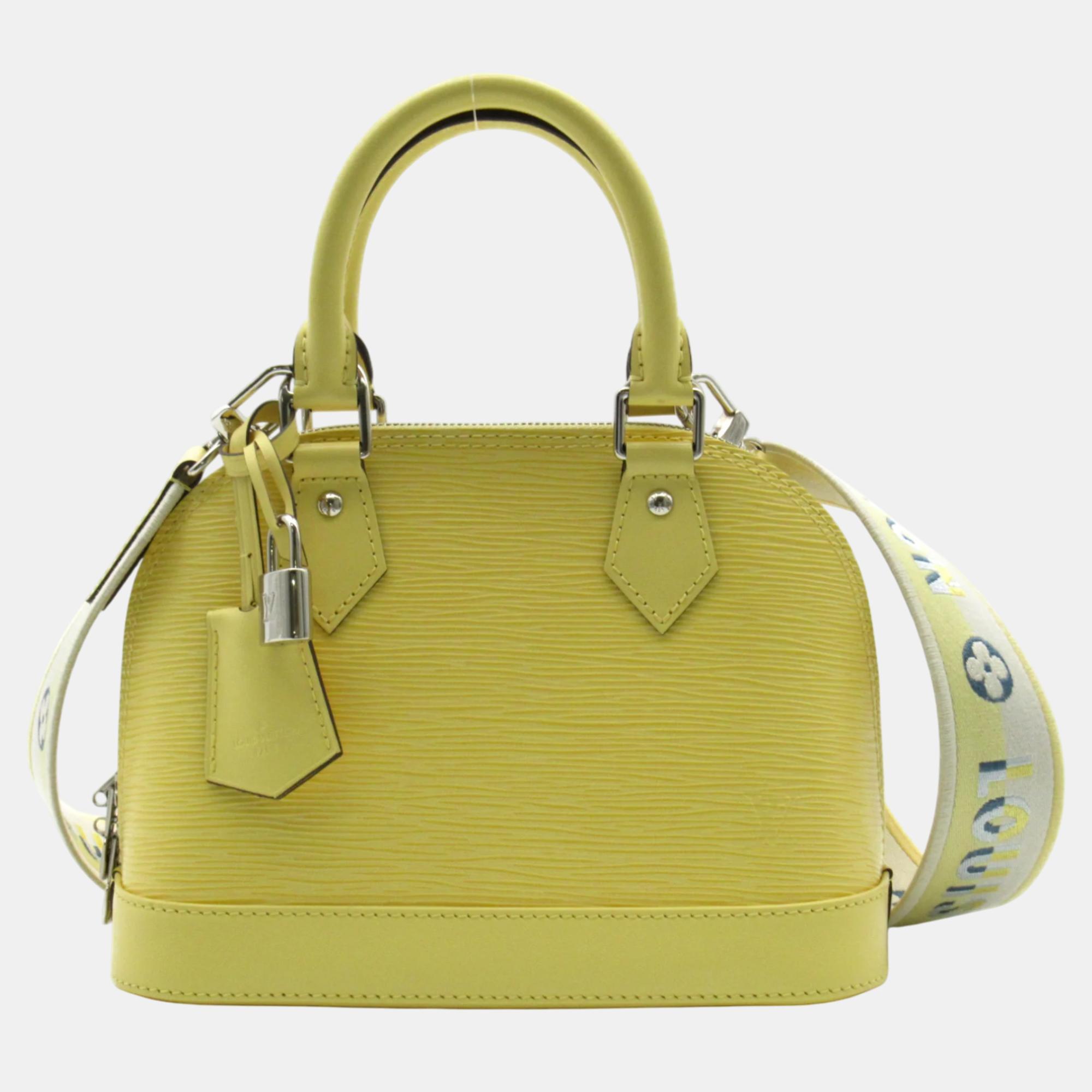 

Louis Vuitton Pastel Yellow Epi Calfskin (Cowhide) Alma Bb bag