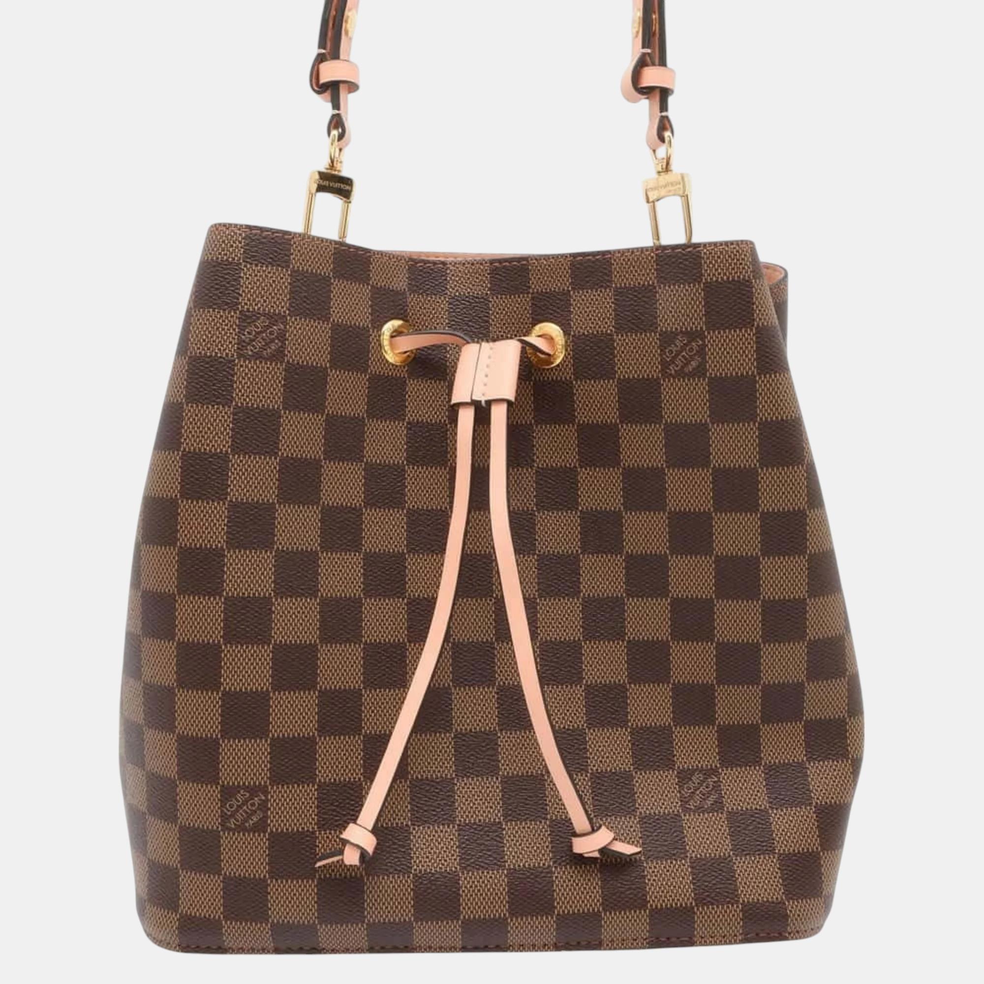 

Louis Vuitton Pink Damier Ebene Neonoe Shoulder Bag, Brown