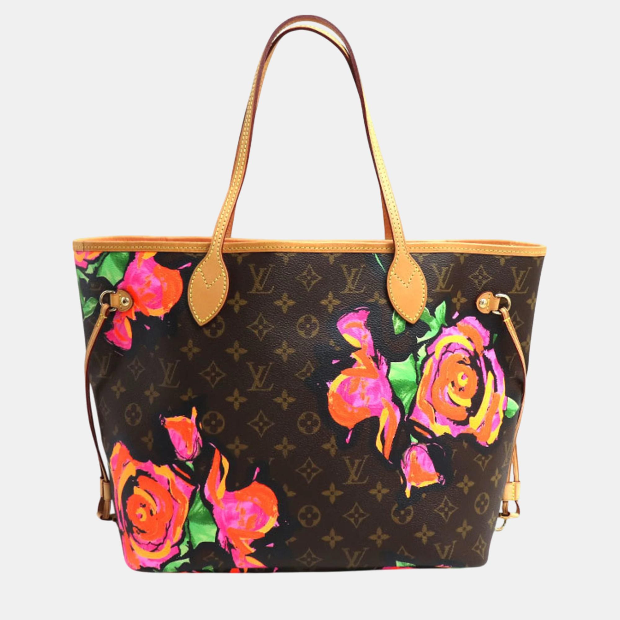 

Louis Vuitton Monogram Rose Brown Multi Neverfull Mm Tote Bag