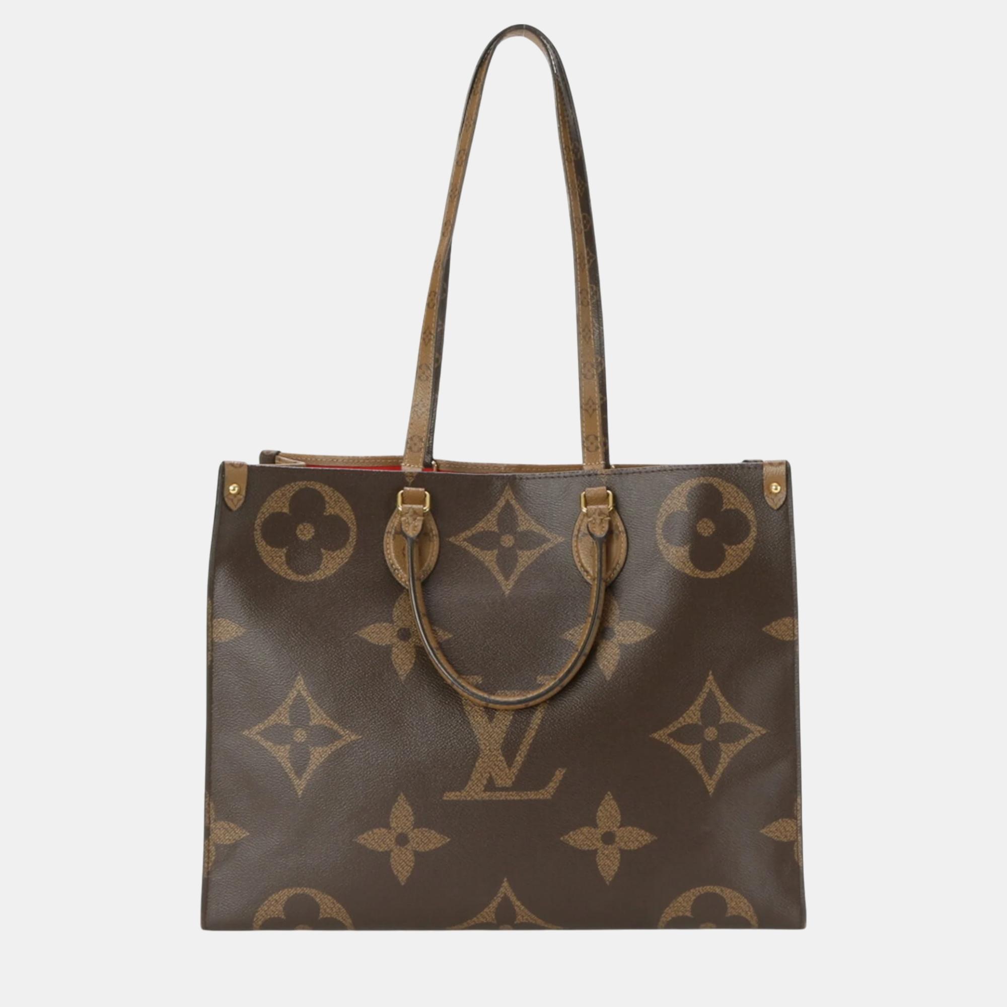 

Louis Vuitton Rfid Monogram Giant Reverse On-The-Go Gm bag, Brown