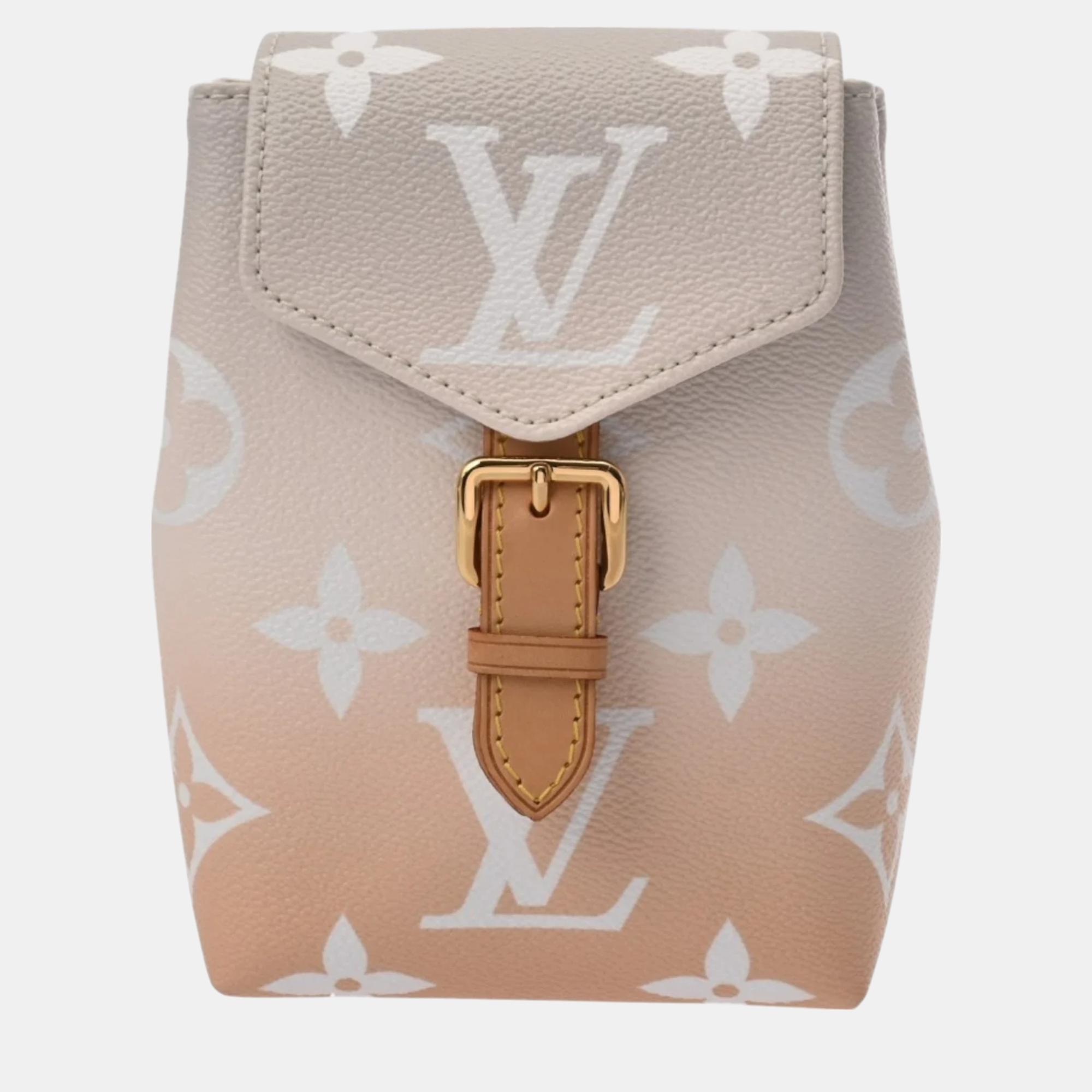 

Louis Vuitton Green/Plume Monogram By The Pool Tiny Giant Backpack, Beige