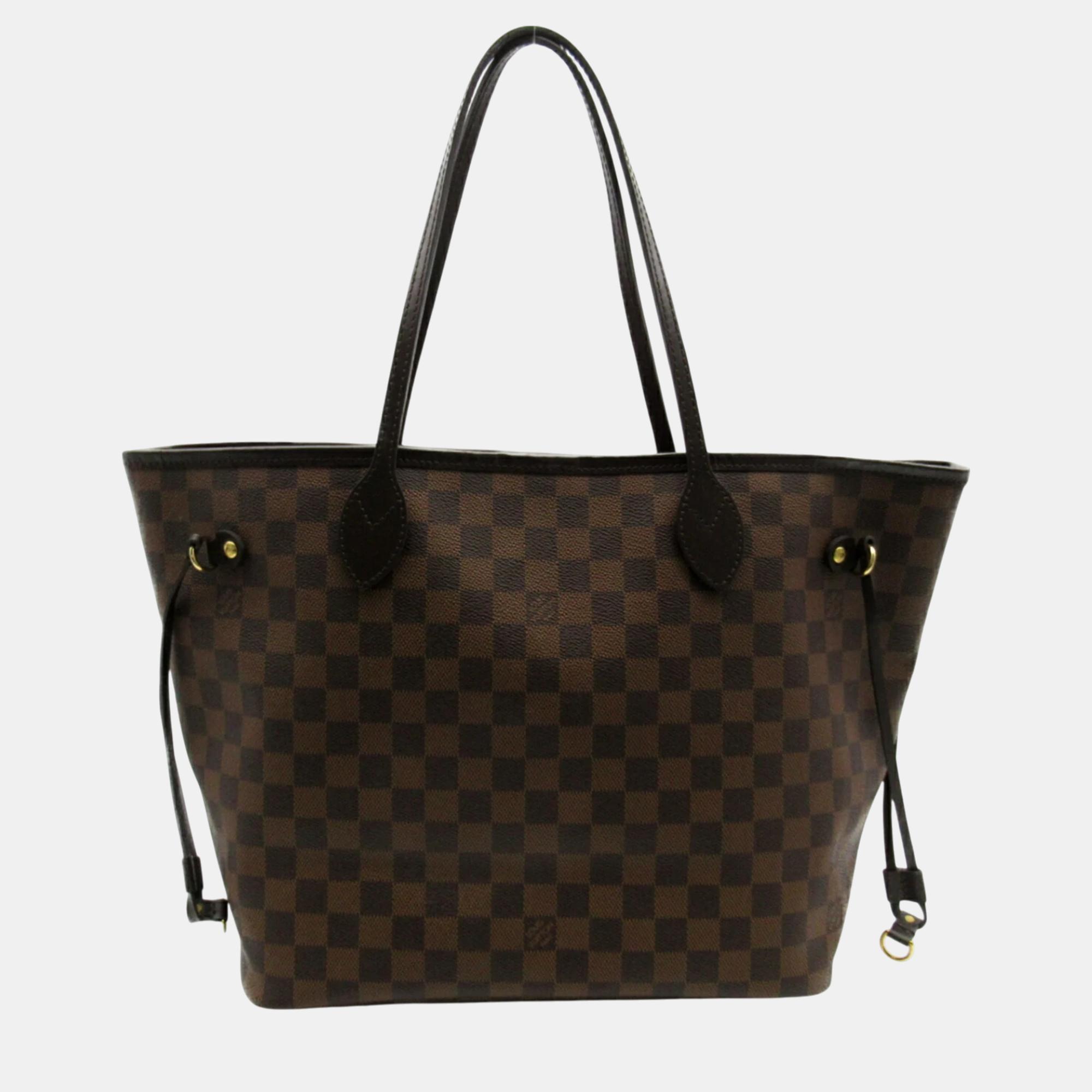 

Louis Vuitton Coated Canvas Damier Brown Neverfull MM Bag