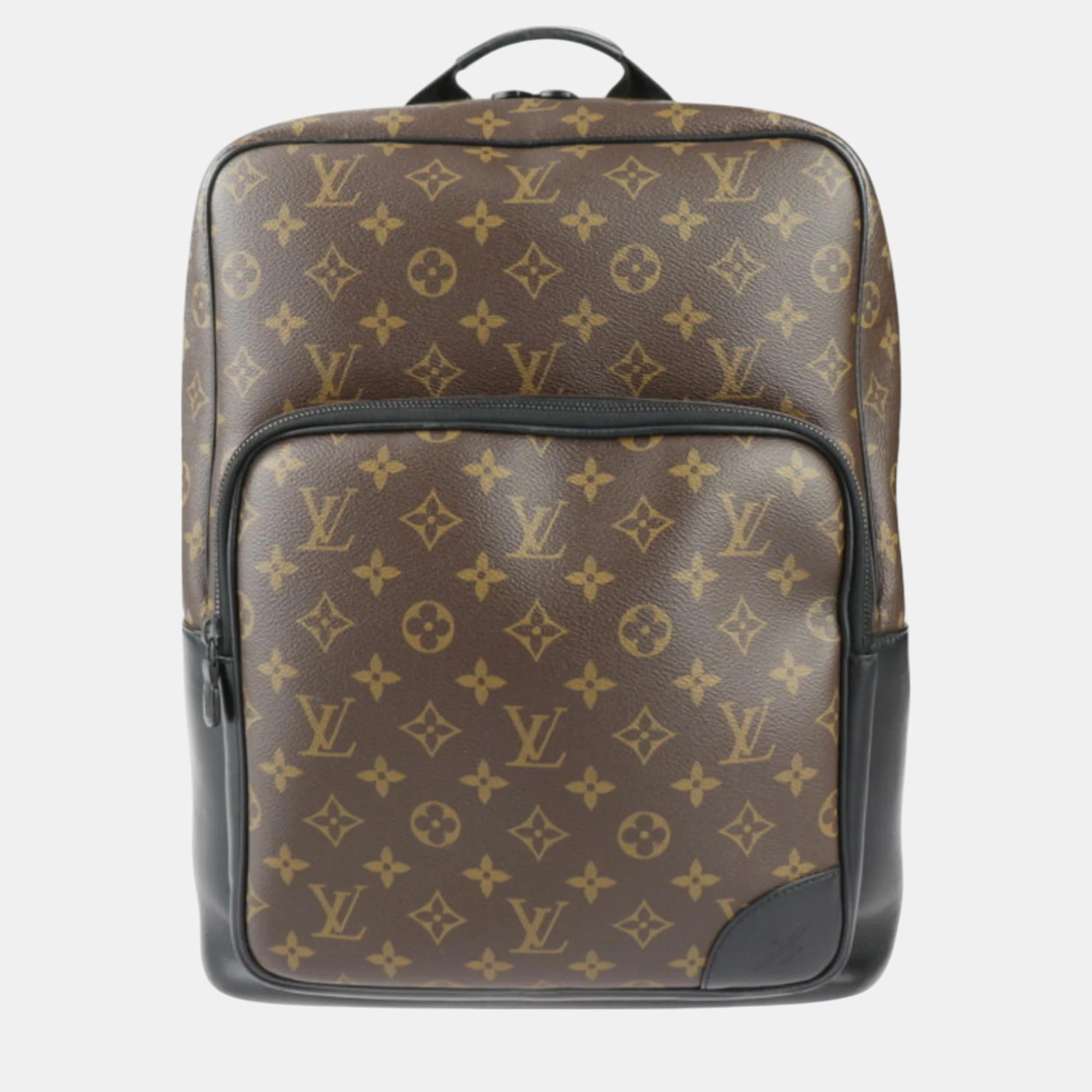 

Louis Vuitton Leather Brown Black Dean Monogram Macassar Backpack