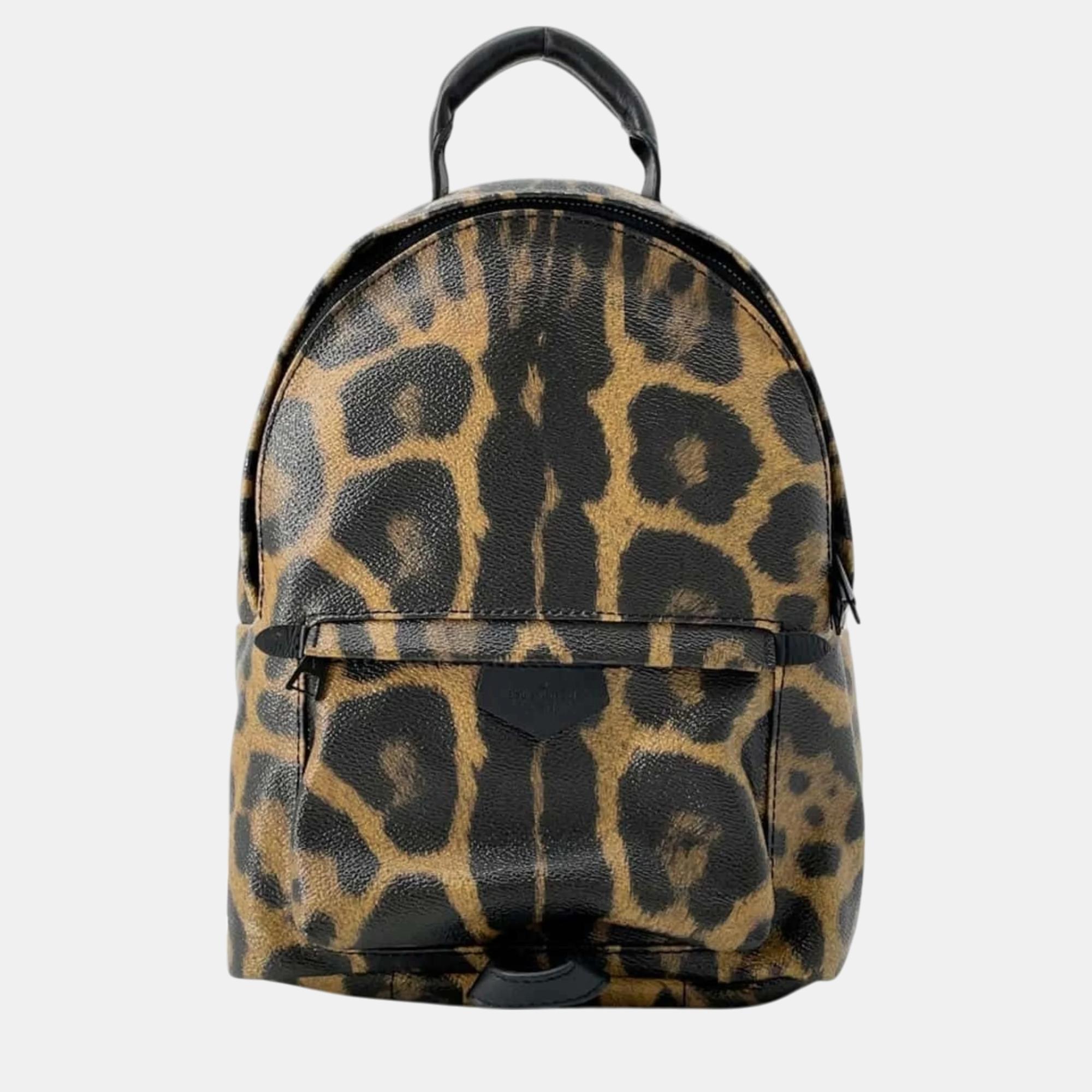 

Louis Vuitton Black Palm Springs Pm Animal Print Backpack