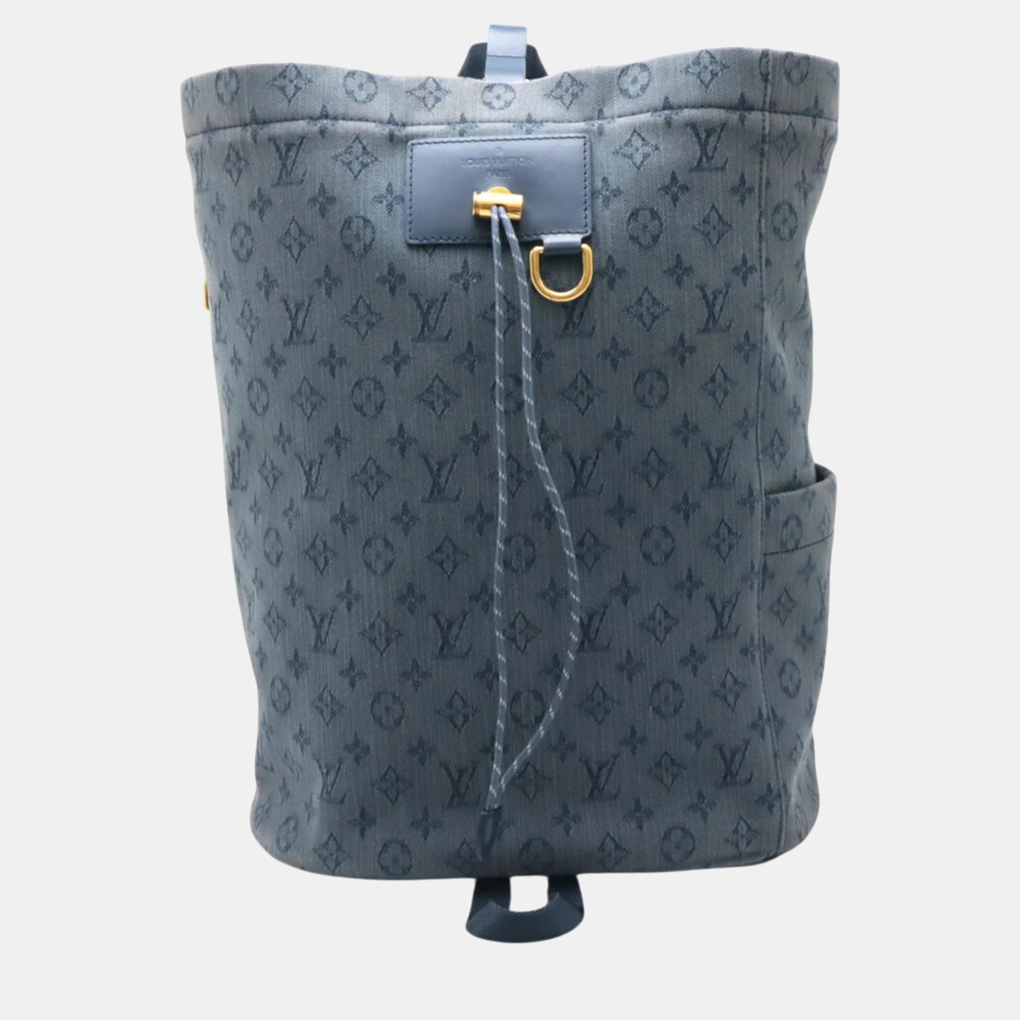 

Louis Vuitton Navy Monogram Denim Chalk Backpack, Navy blue