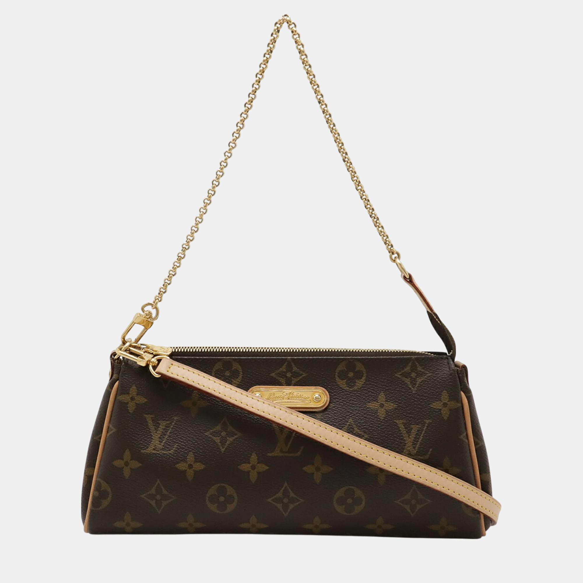 

Louis Vuitton Monogram Eva Pouch Handbag, Brown