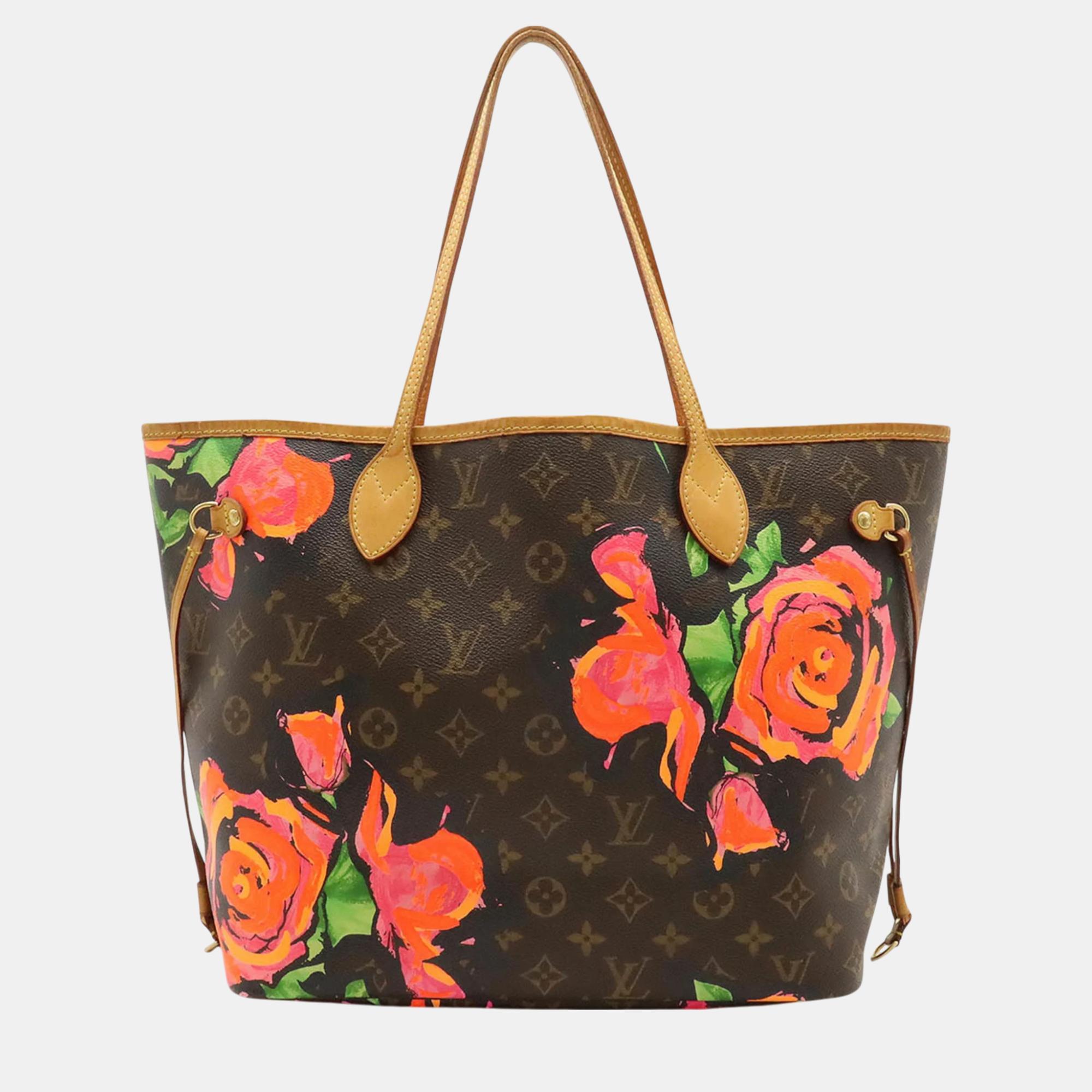 

Louis Vuitton Monogram Rose Neverfull Mm Tote Bag, Brown