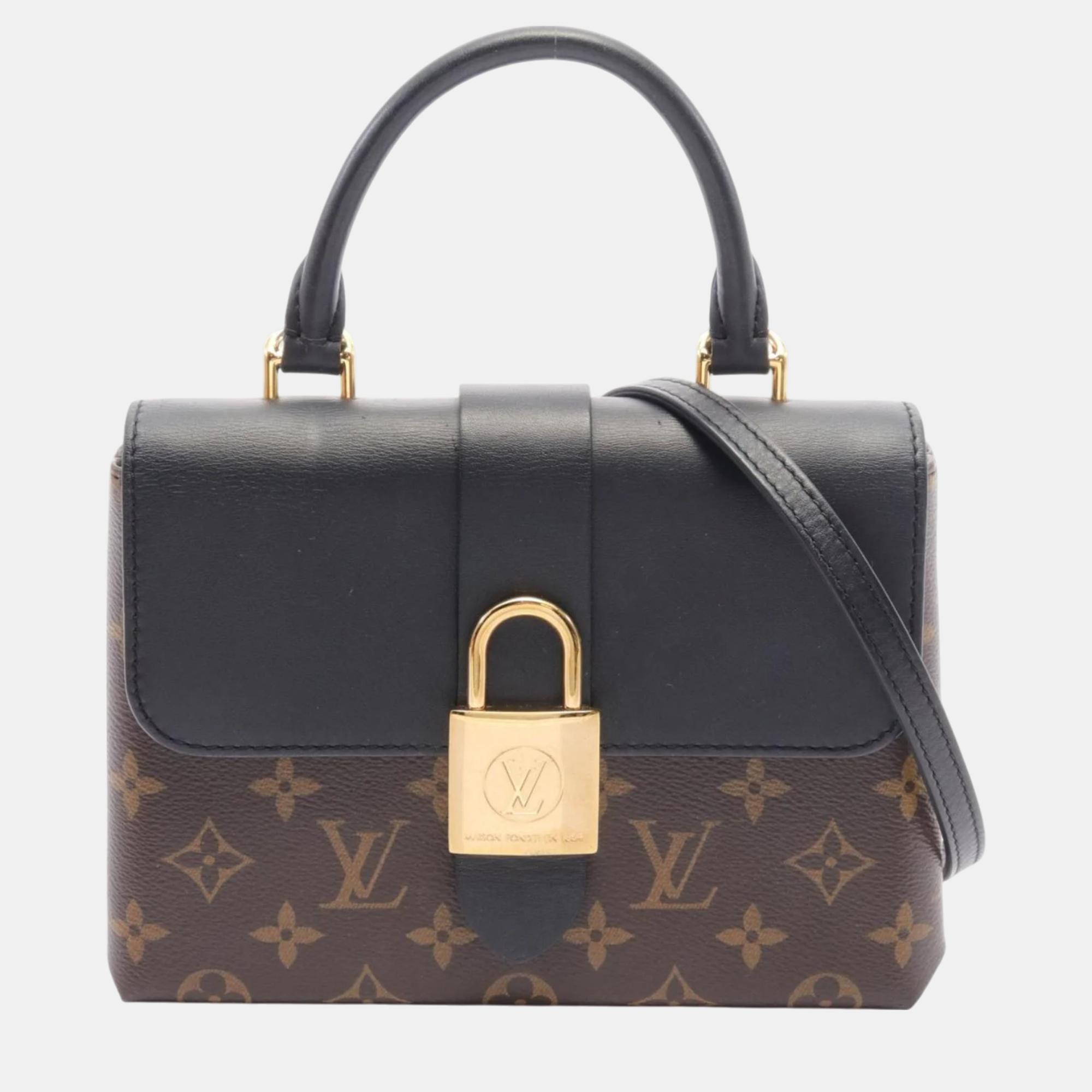 

Louis Vuitton Coated Canvas Leather Brown Black Rocky Bb Monogram Noir Handbag