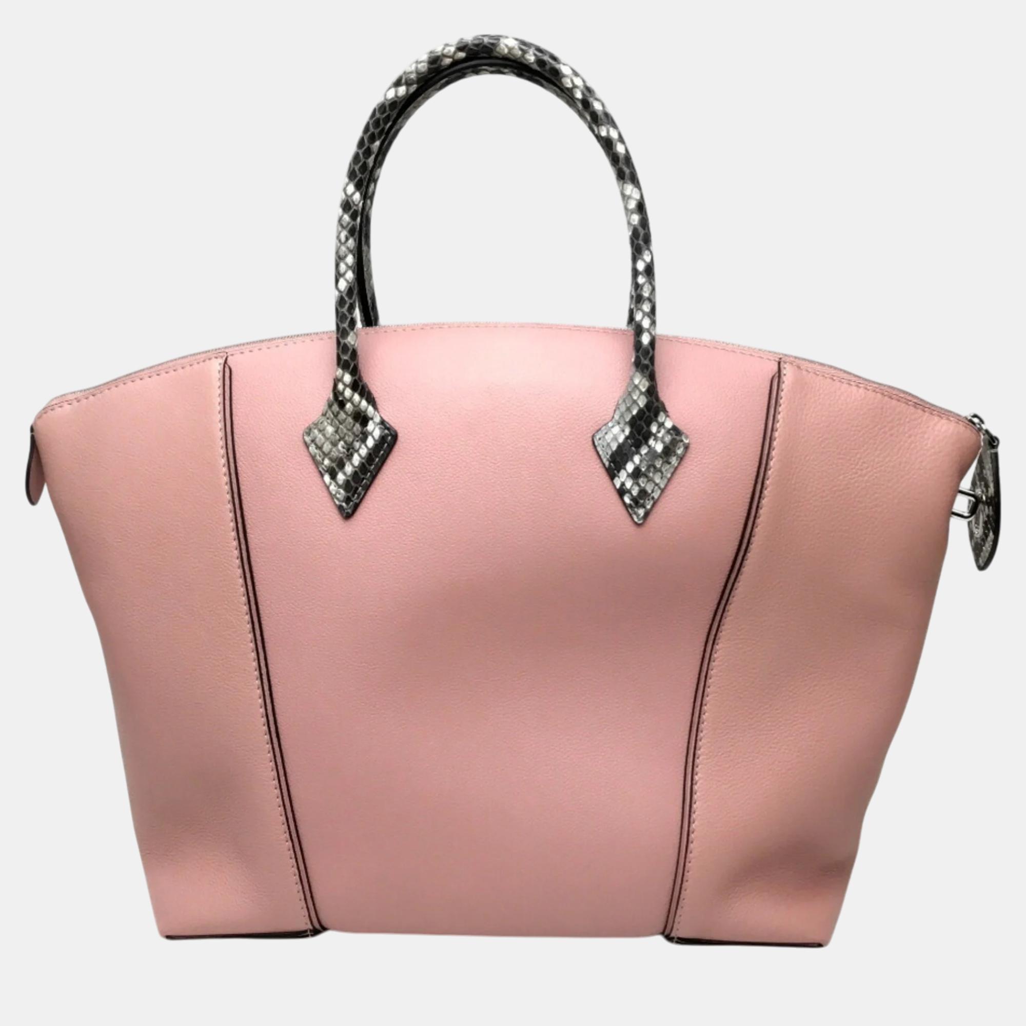 

Louis Vuitton Leather Magnolia Pink Lockit Mm Handbag