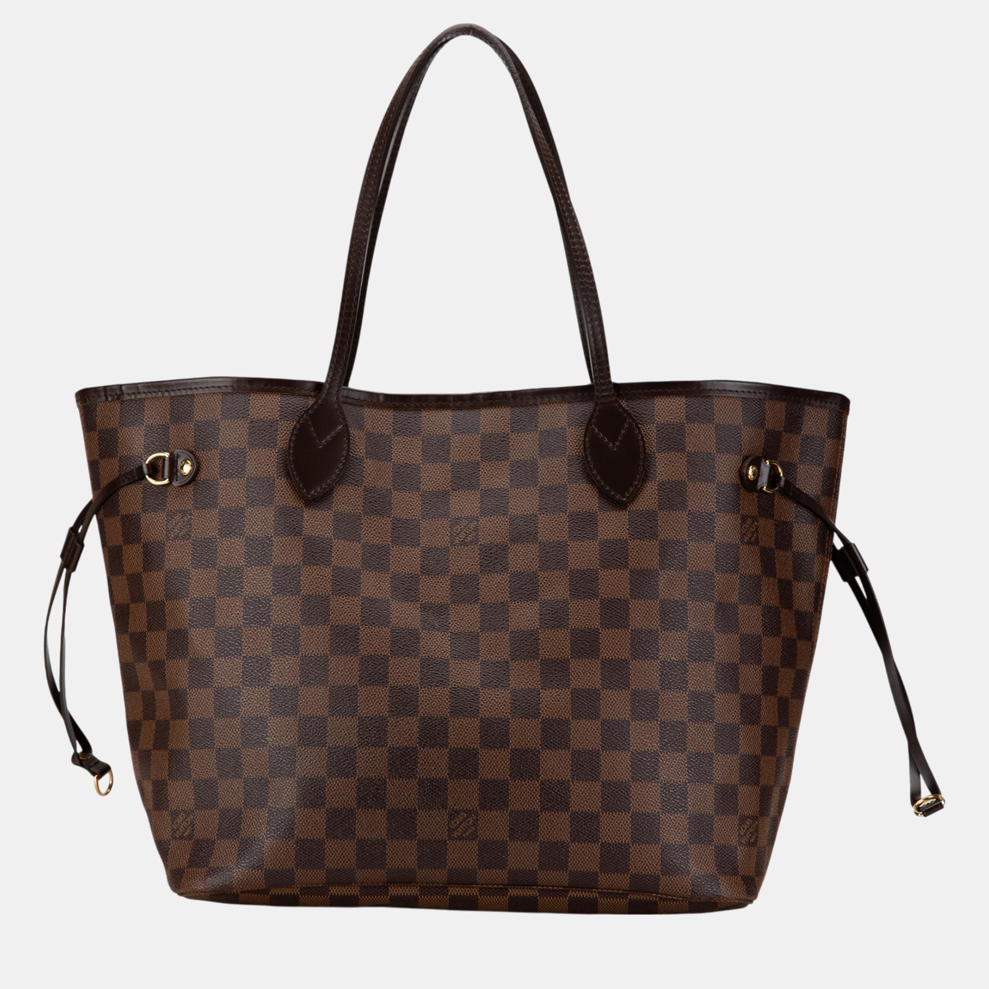 

Louis Vuitton Brown Damier Ebene Neverfull MM