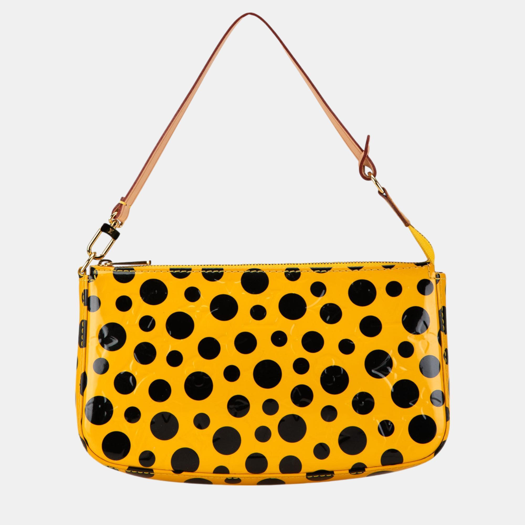 

Louis Vuitton x Yayoi Kusama Yellow Monogram Vernis Dots Infinity Pochette Accessoires