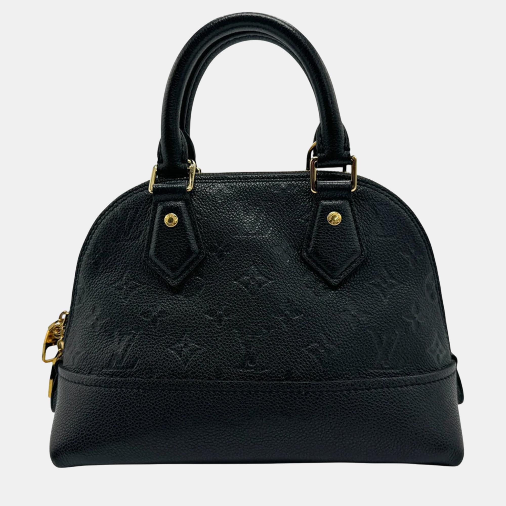 

Louis Vuitton Black Gold Monogram Empreinte Neo Alma Bb Handbag