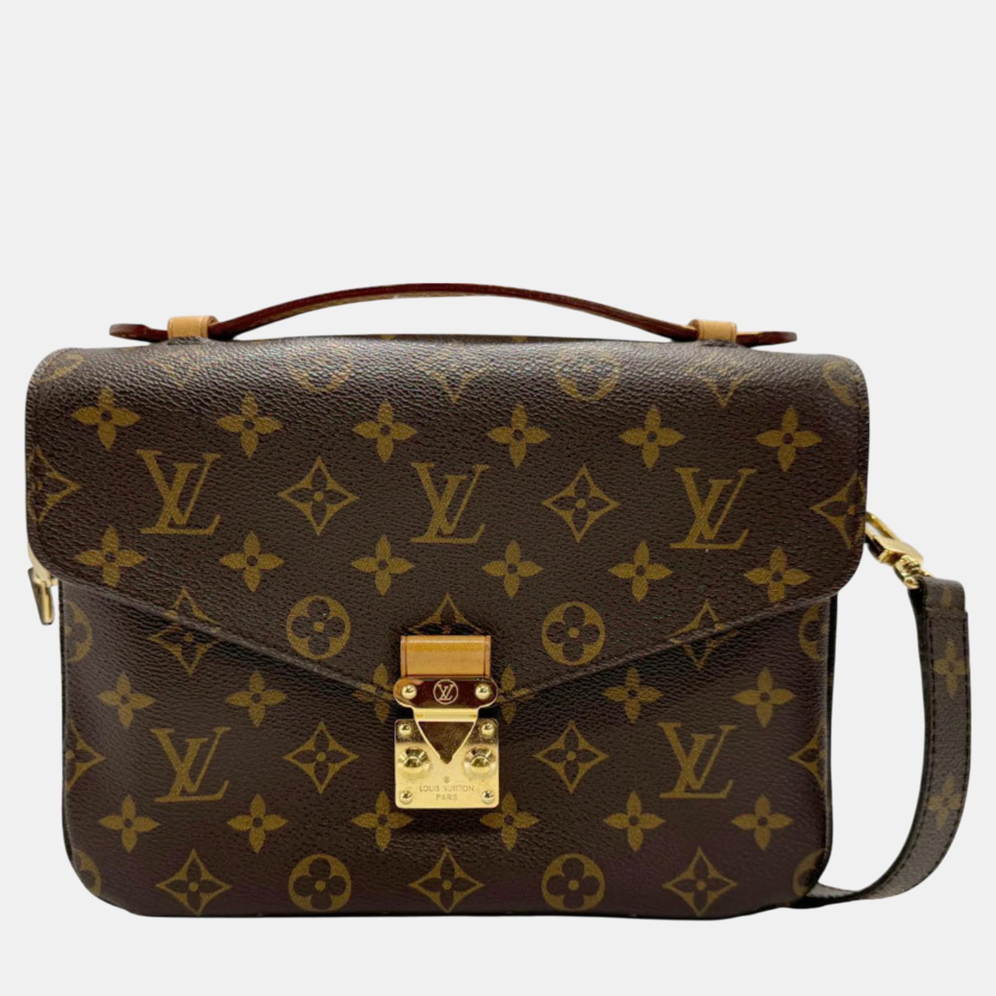 

Louis Vuitton Canvas Brown Monogram Pochette Metis Mm Shoulder Bag