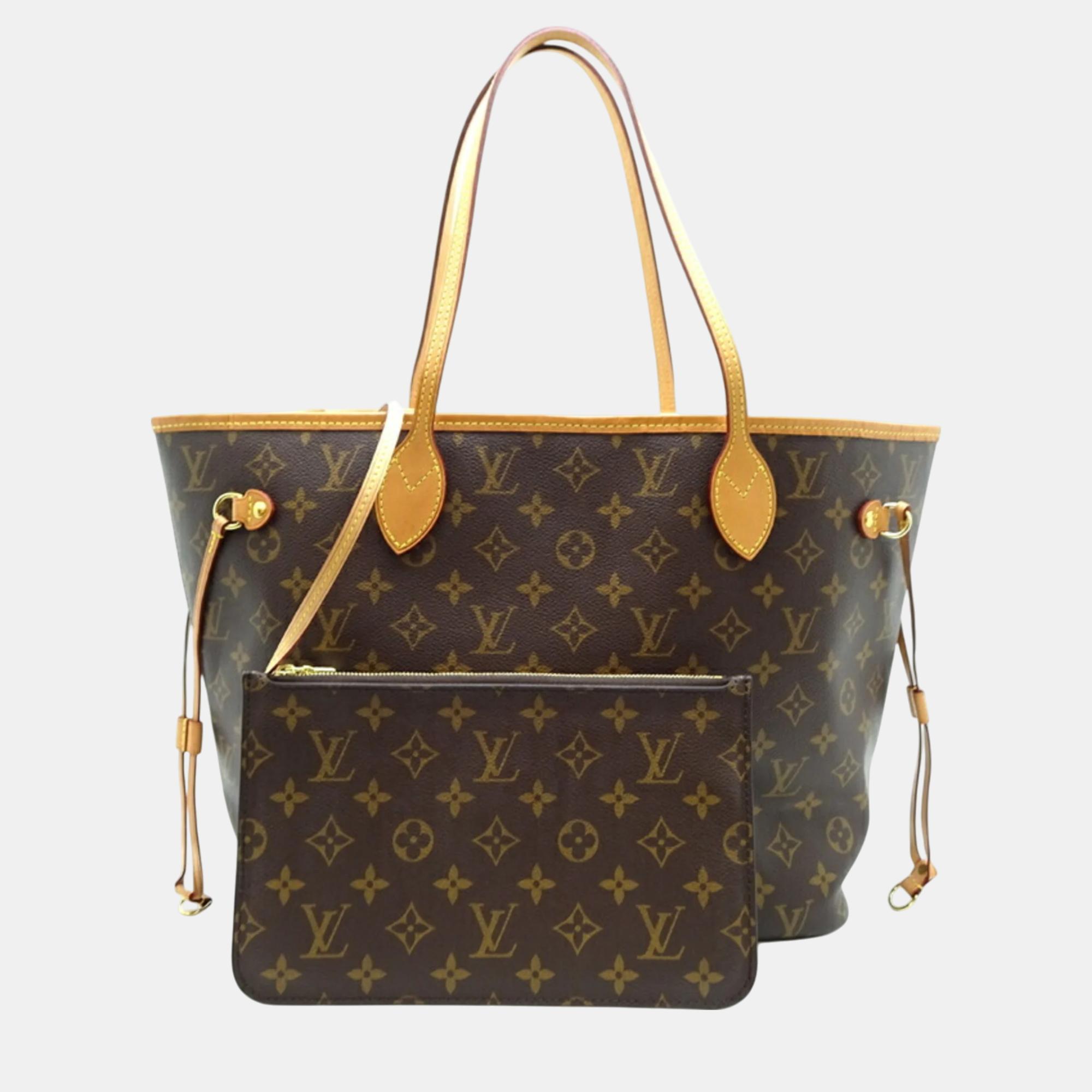 

Louis Vuitton Monogram Brown Neverfull Mm Tote Bag