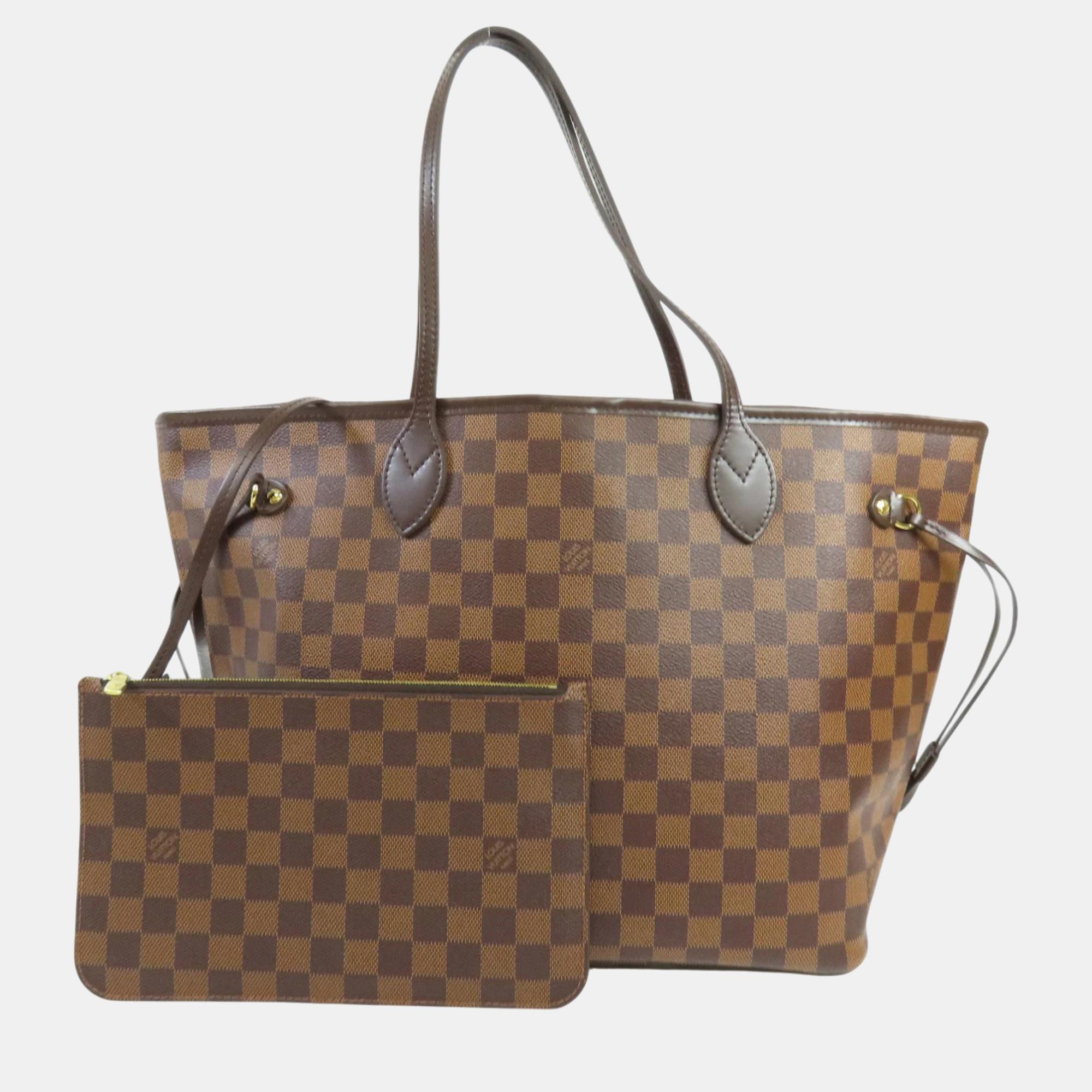 

Louis Vuitton Damier Canvas Neverfull Mm Tote Bag, Brown