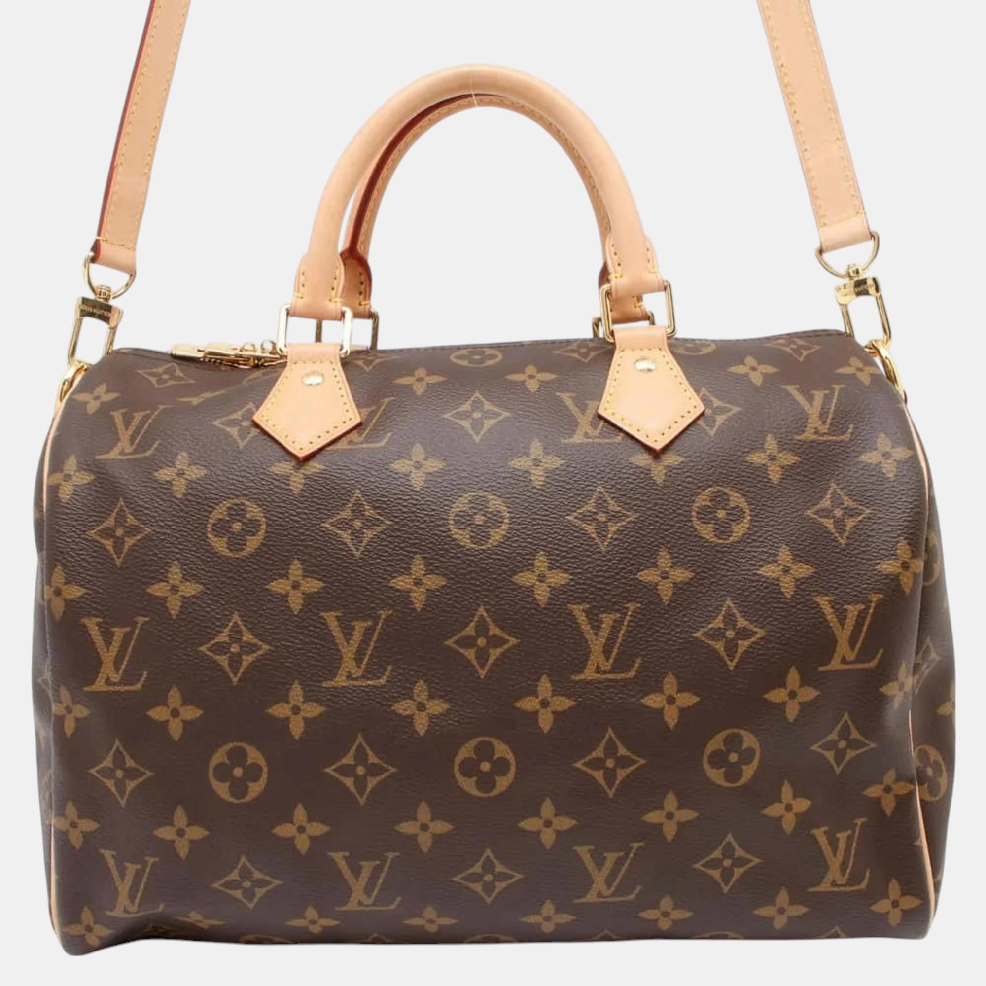 

Louis Vuitton Monogram Speedy Bandouliere 30 Shoulder Bag, Brown