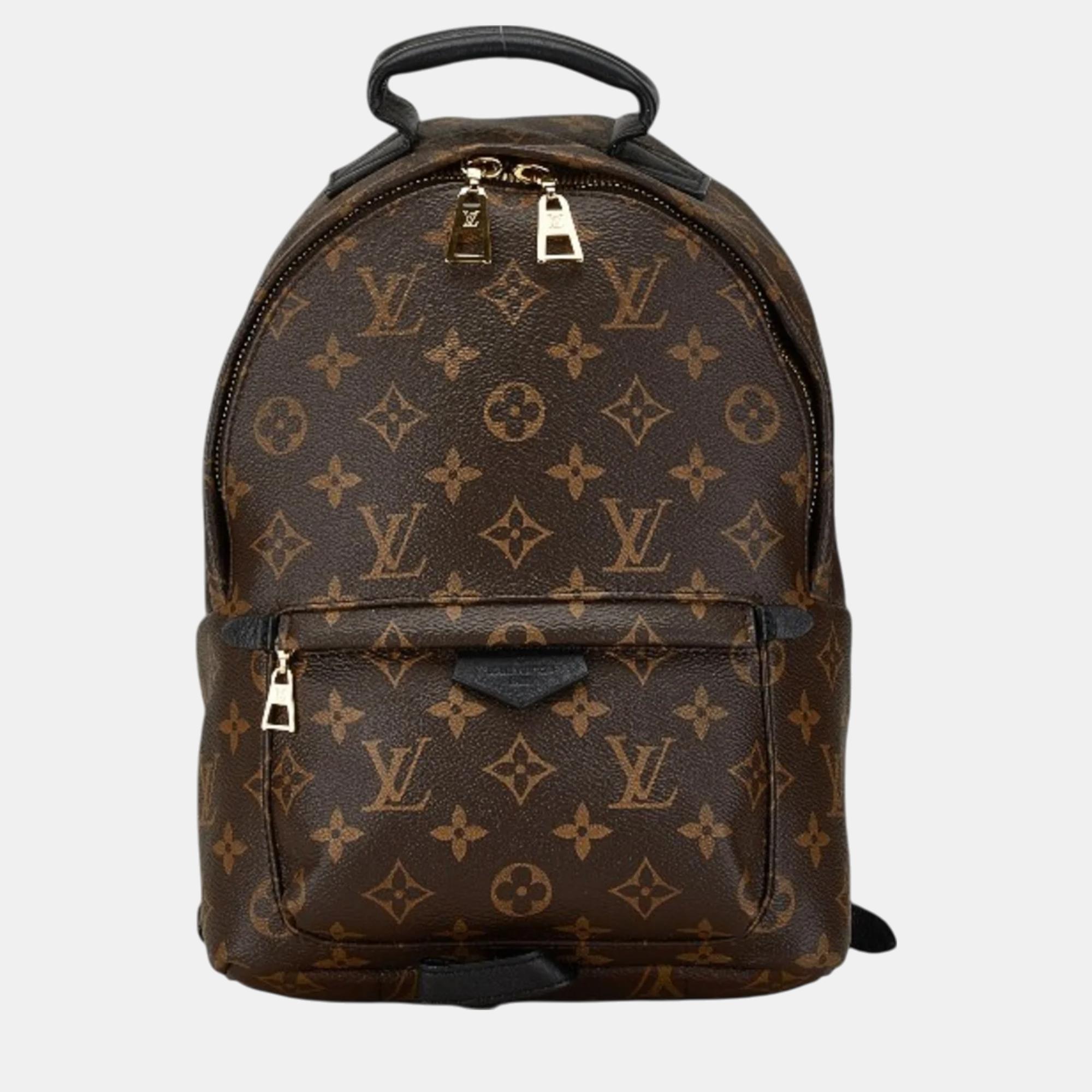 

Louis Vuitton Brown Pvc Leather Monogram Palm Springs Pm Backpack