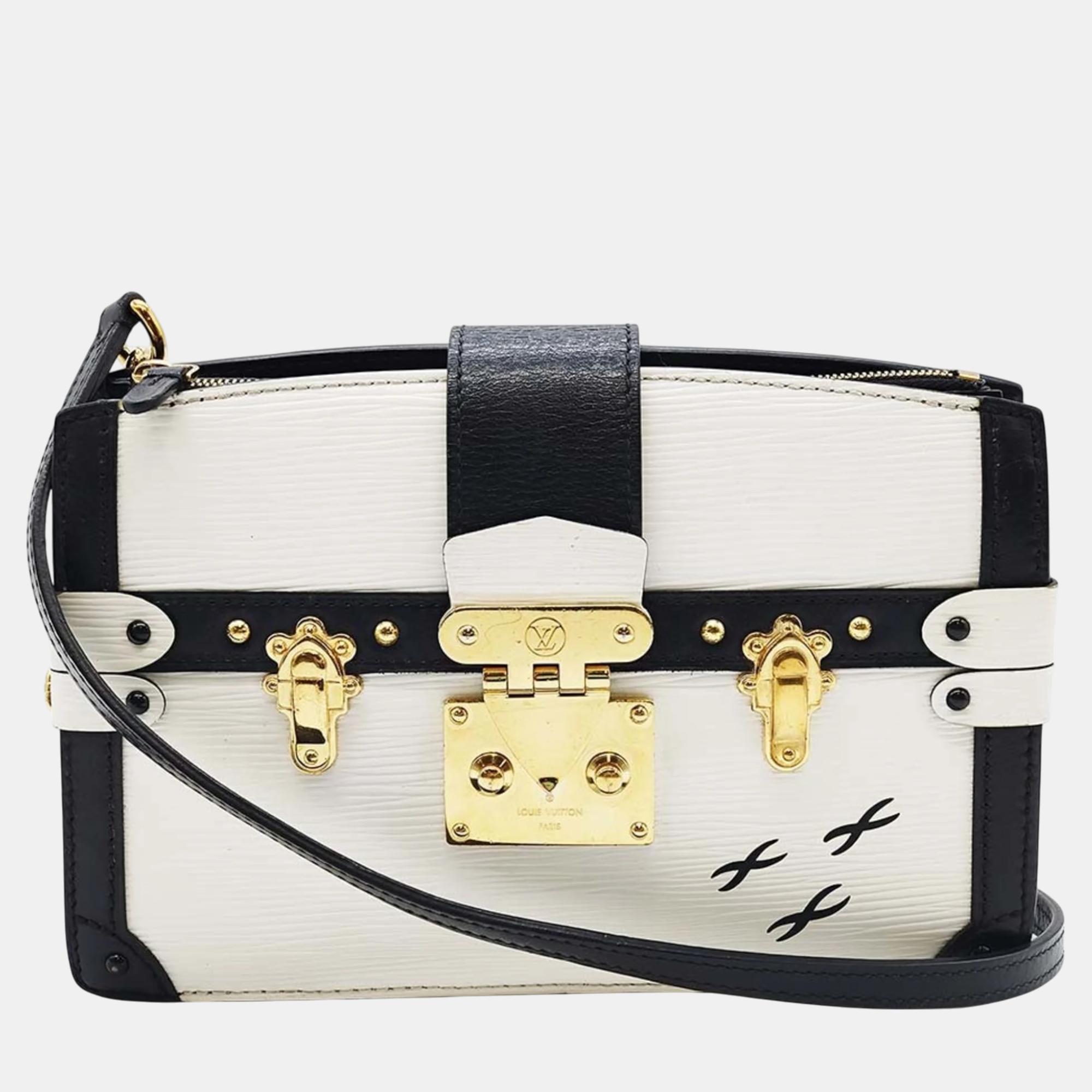 

Louis Vuitton Epi Leather White Black Trunk Clutch