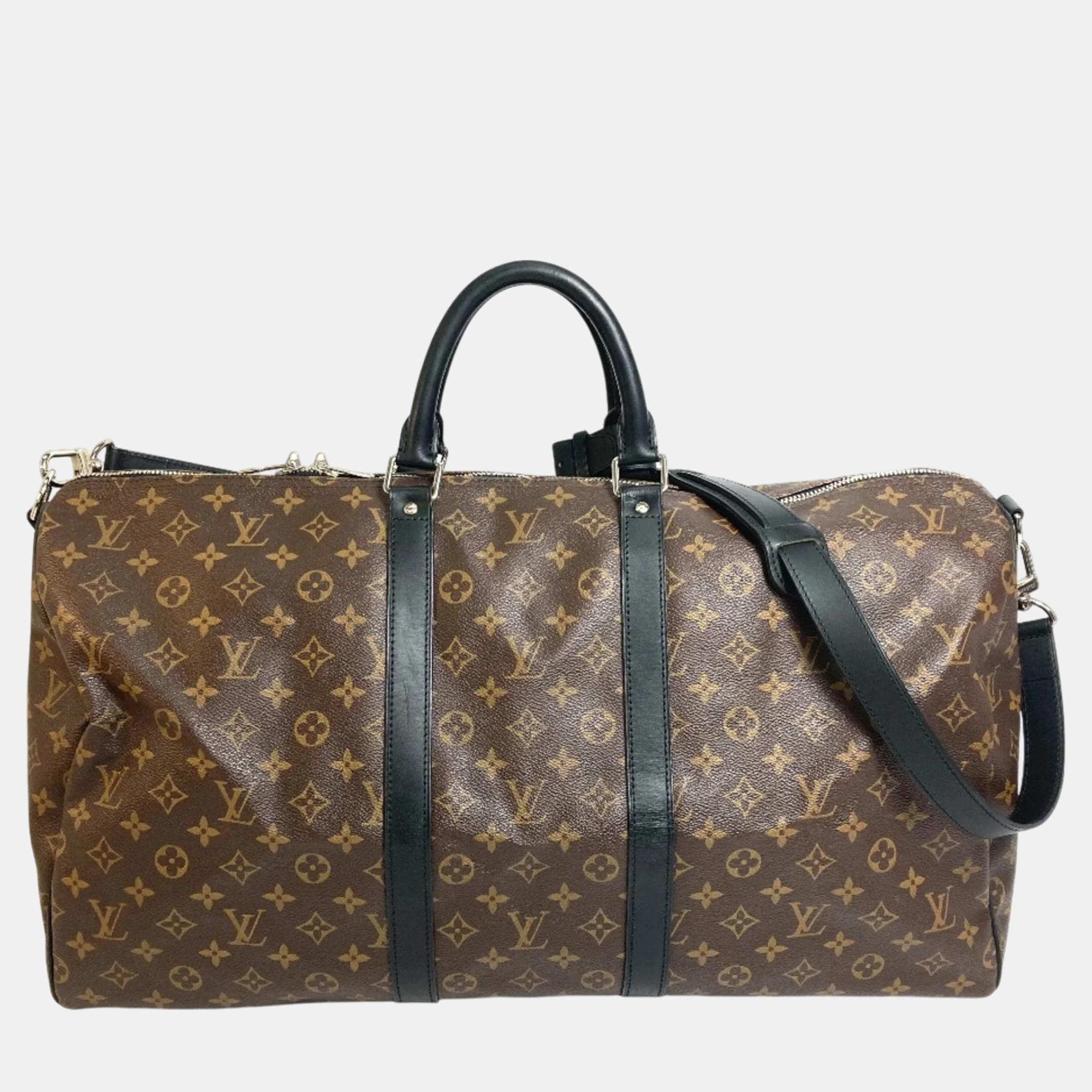 

Louis Vuitton Brown X Black Monogram macassar Duffle Bag