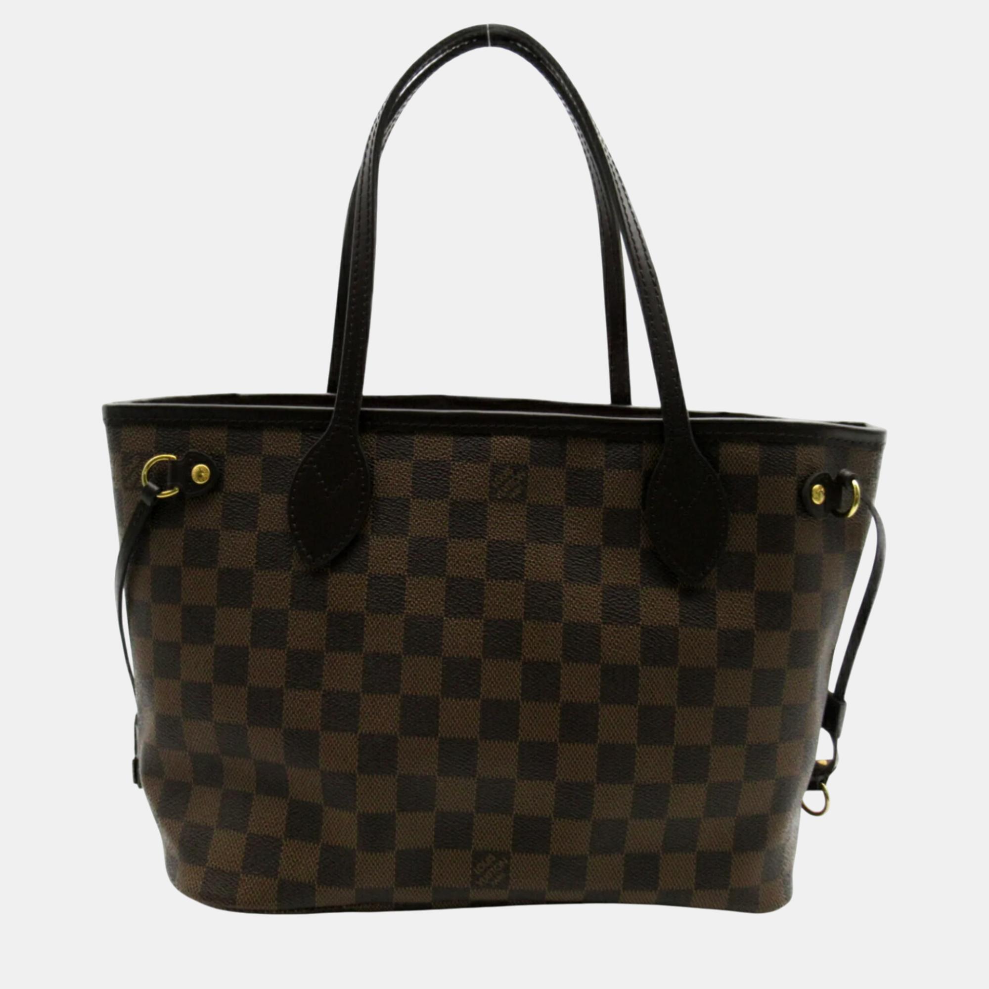 

Louis Vuitton Coated Canvas Damier Brown Neverfull Pm Bag