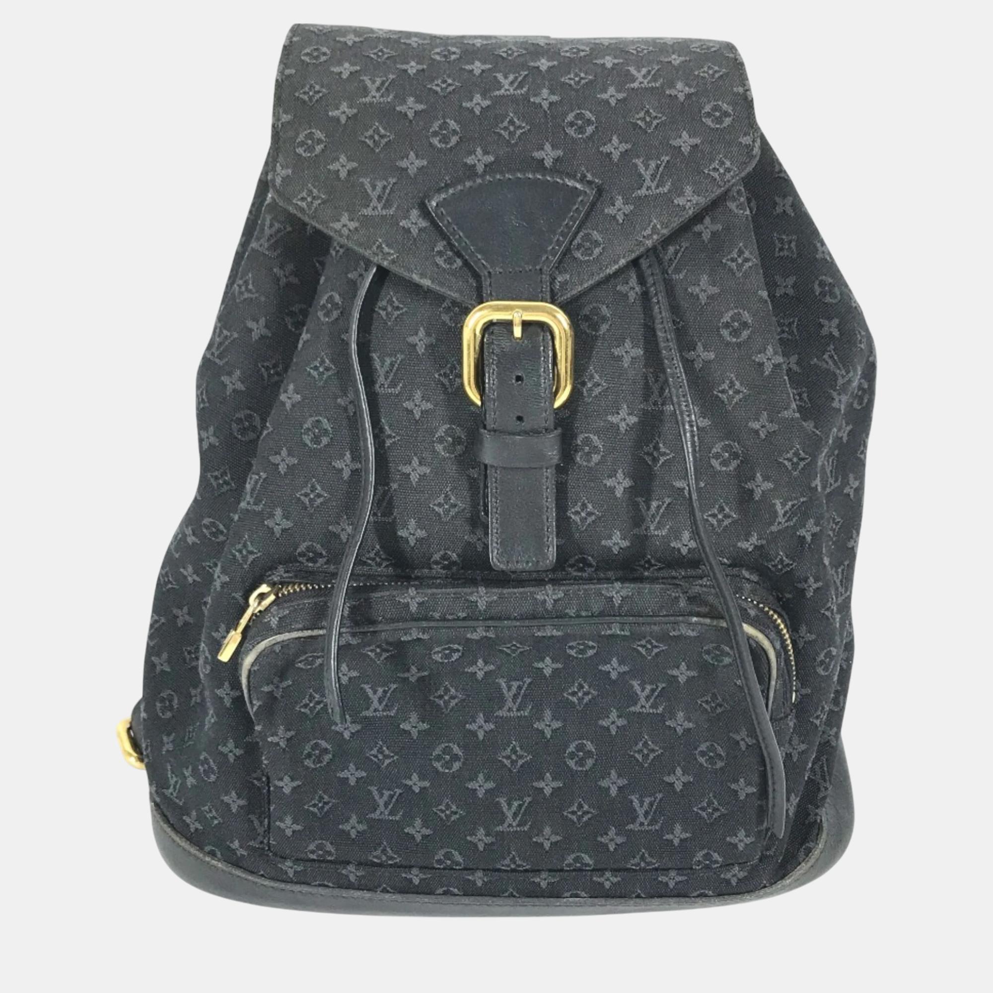 

Louis Vuitton Blue Monogram Denim Montsouris Gm Backpack