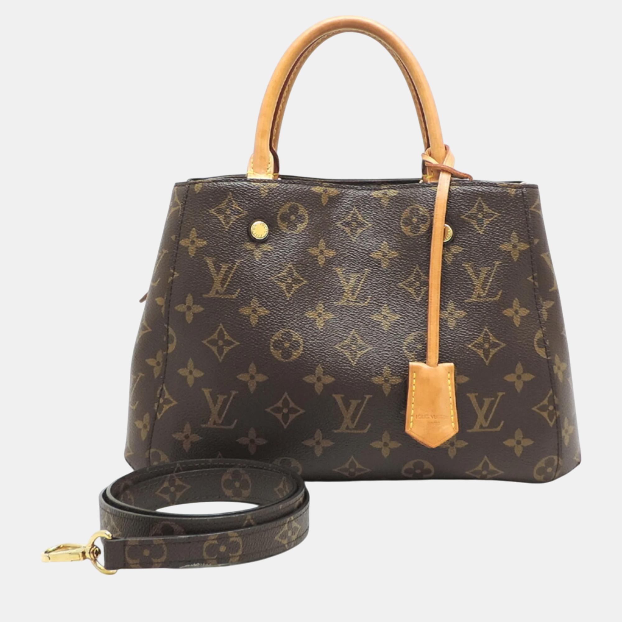 

Louis Vuitton Monogram Ebene (Brown) Montaigne Bb Handbag