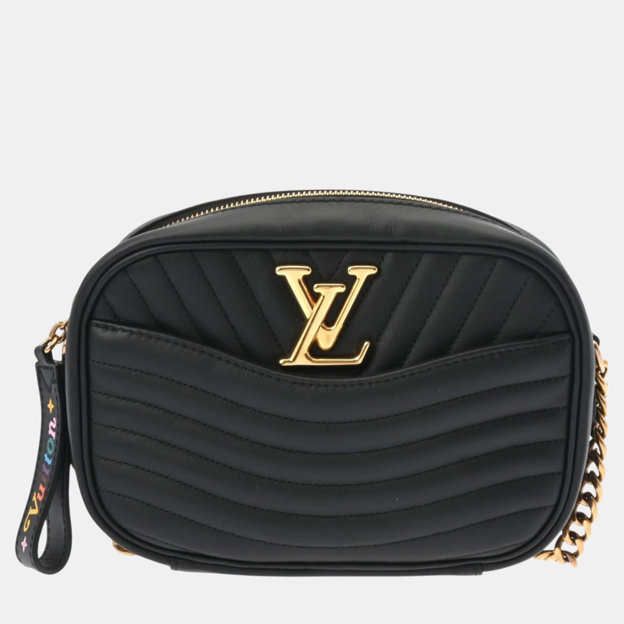 

Louis Vuitton Noir Leather New Wave Camera Bag, Black