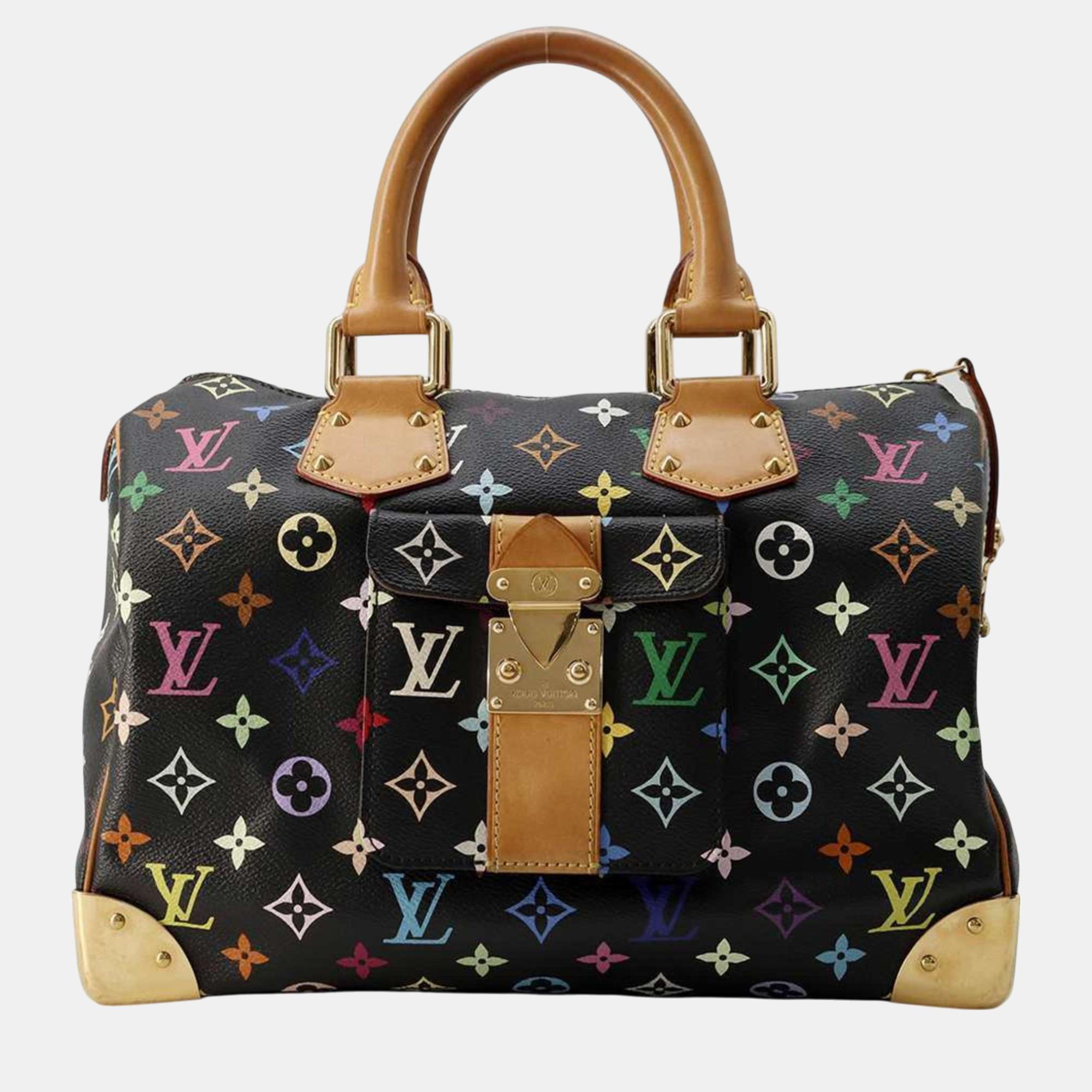 

Louis Vuitton Black Monogram Multicolor Speedy 30 Handbag