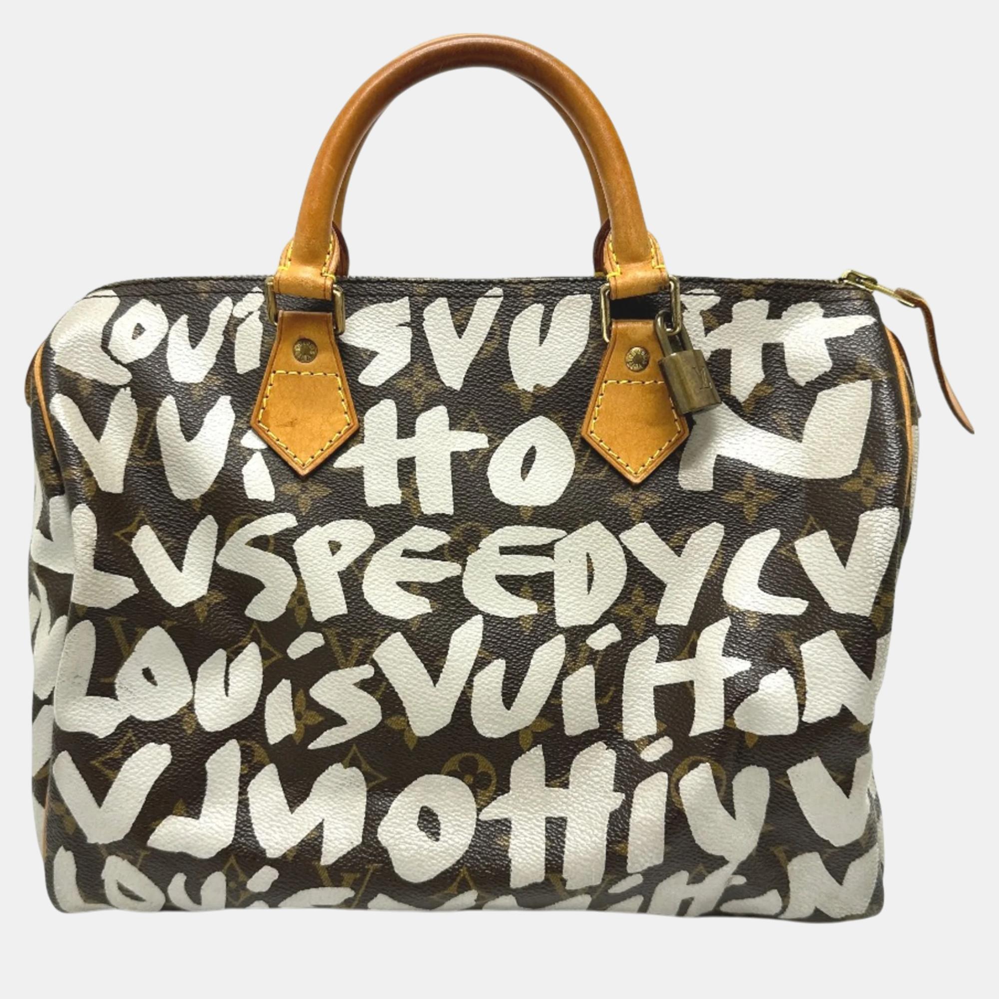 

Louis Vuitton Brown White Monogramgraffiti Mini Duffle Bag